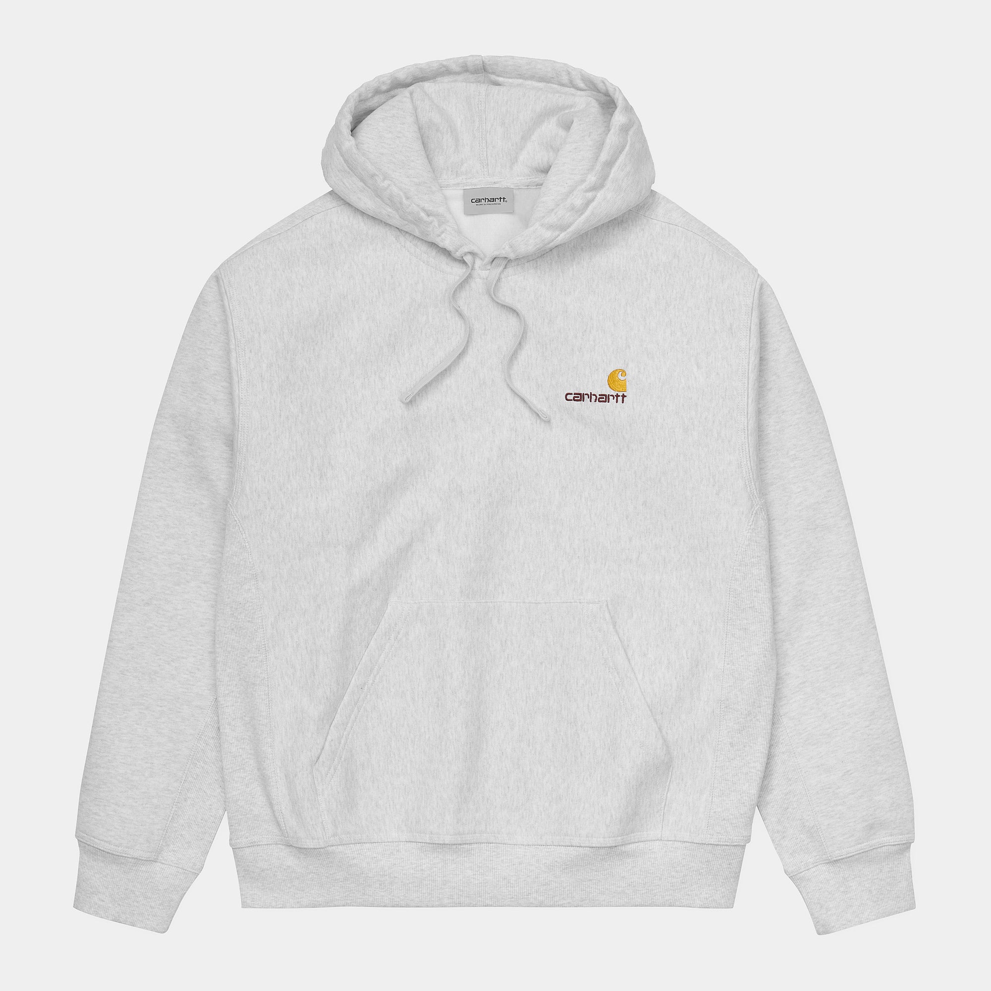 Carhartt WIP Hooded American Script Sweat - Ash Heather