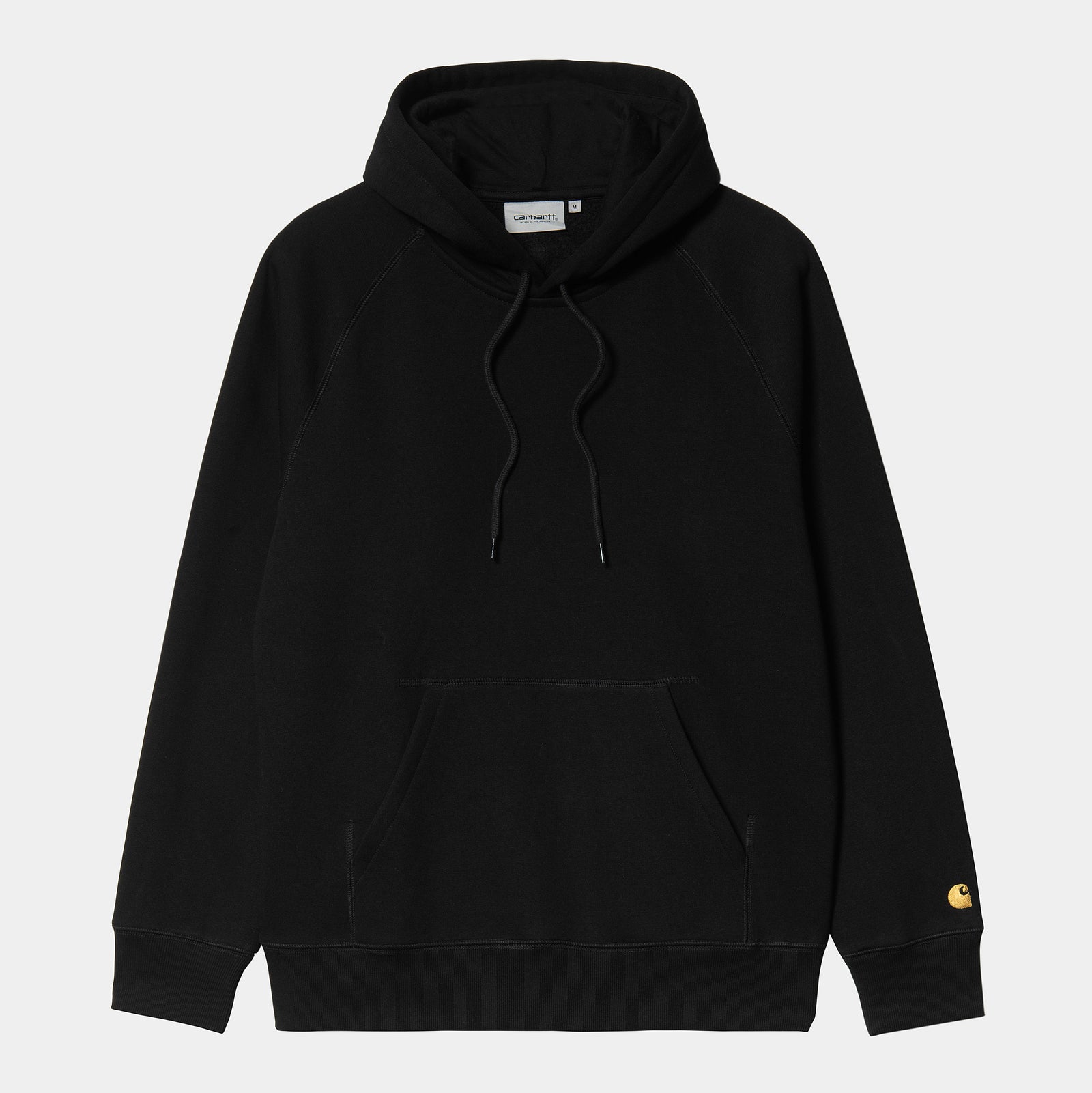 Carhartt WIP Hooded Chase Sweat - Black / Gold