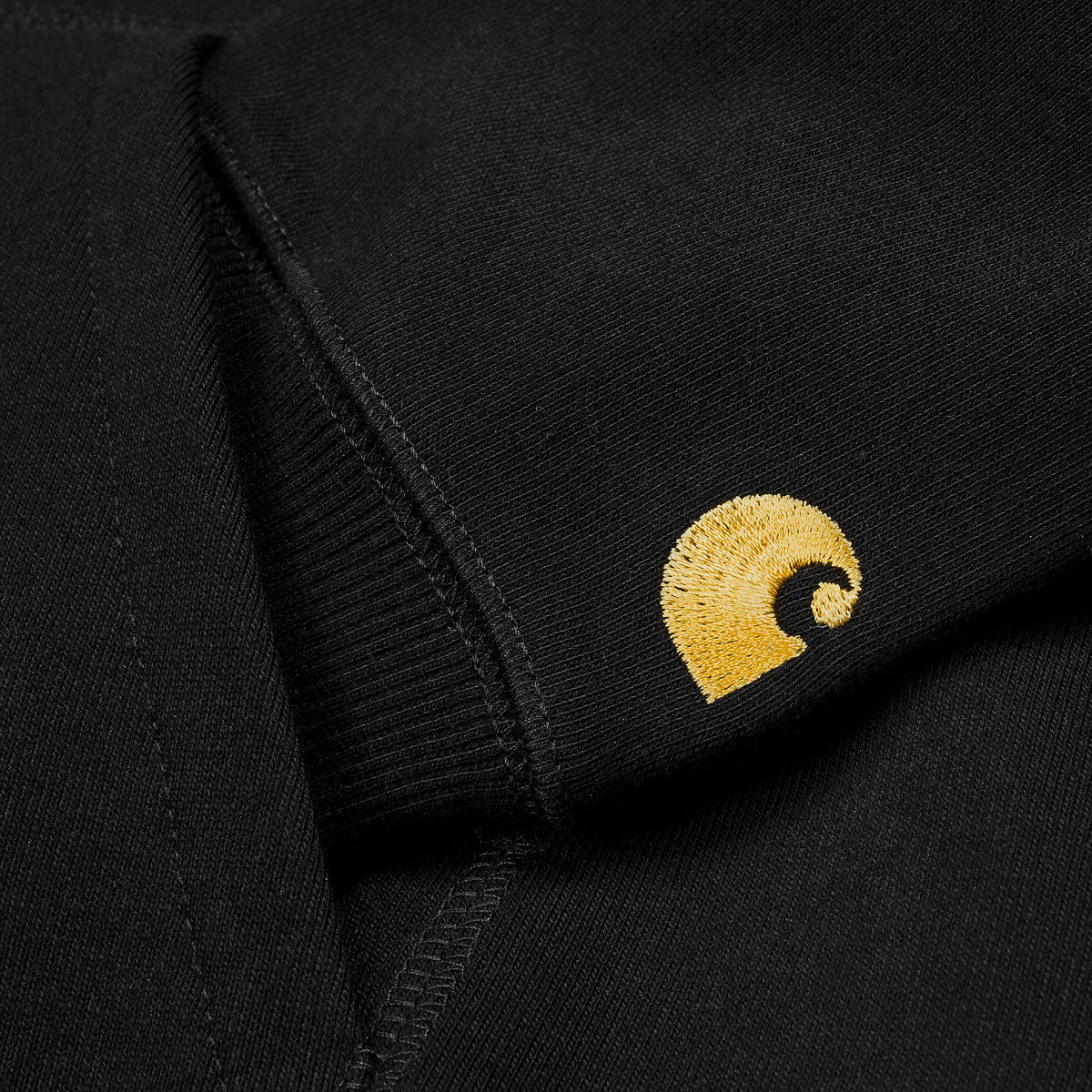 Carhartt WIP Hooded Chase Sweat - Black / Gold