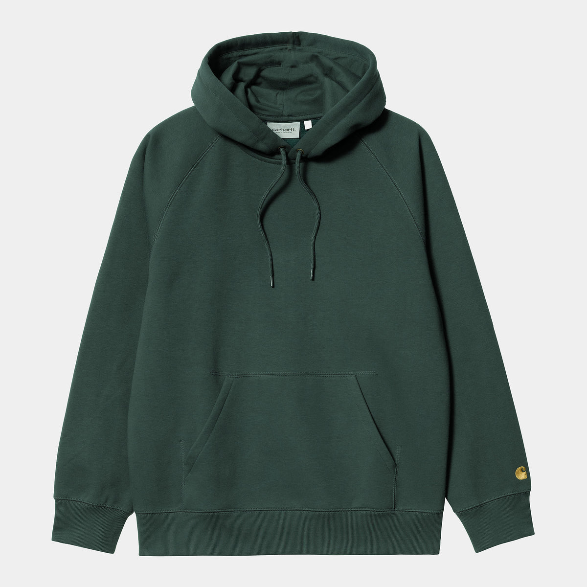 Carhartt WIP Hooded Chase Sweat - Juniper / Gold