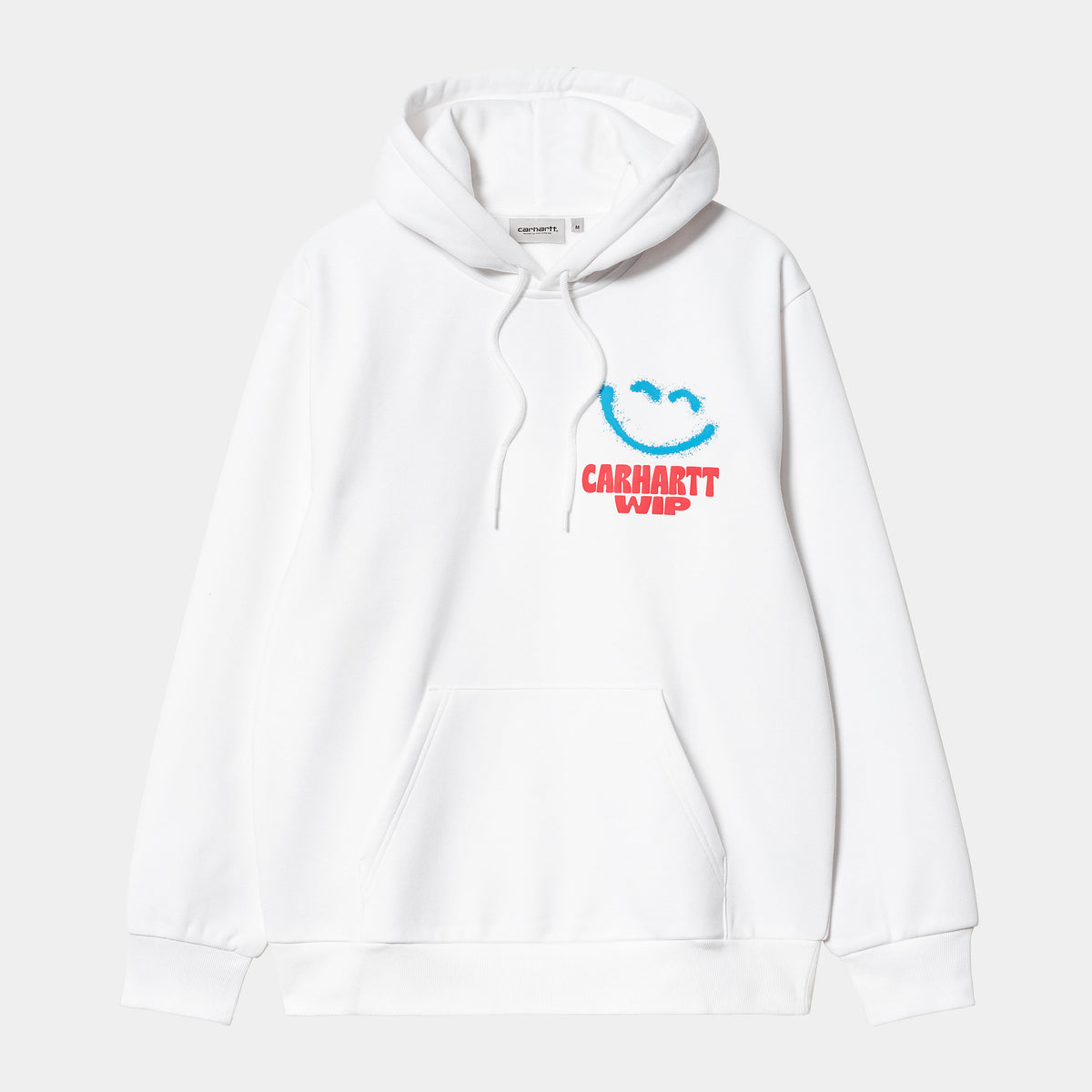 Carhartt WIP Hooded Happy Script Sweat - White