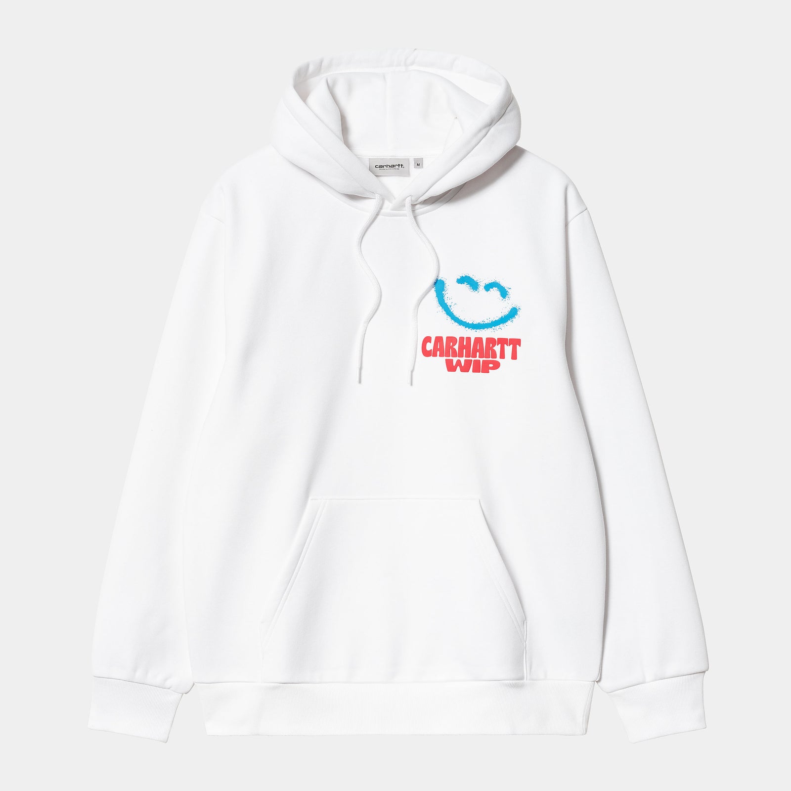 Carhartt WIP Hooded Happy Script Sweat - White