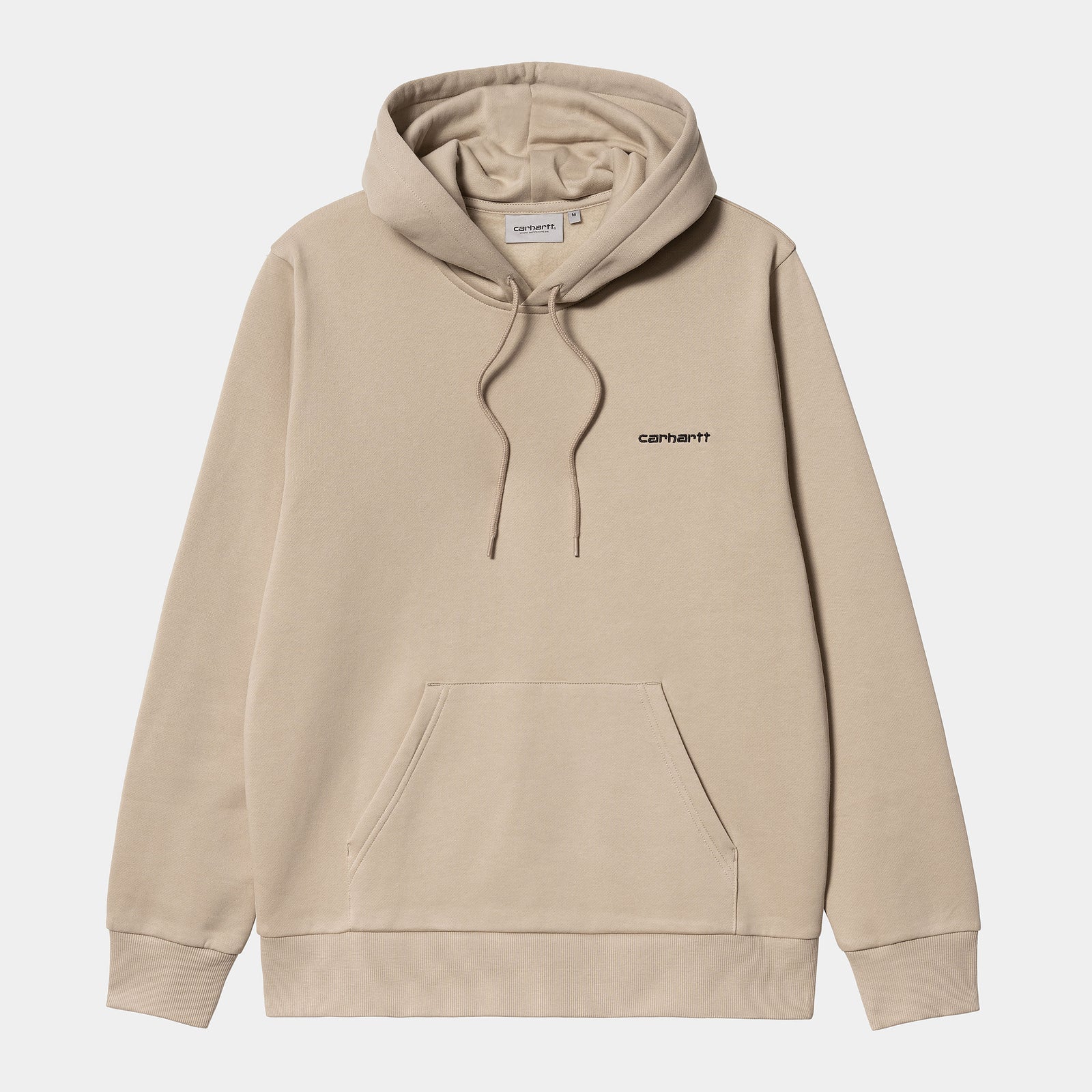 Carhartt WIP Hooded Script Embroidery Sweat - Wall / Black