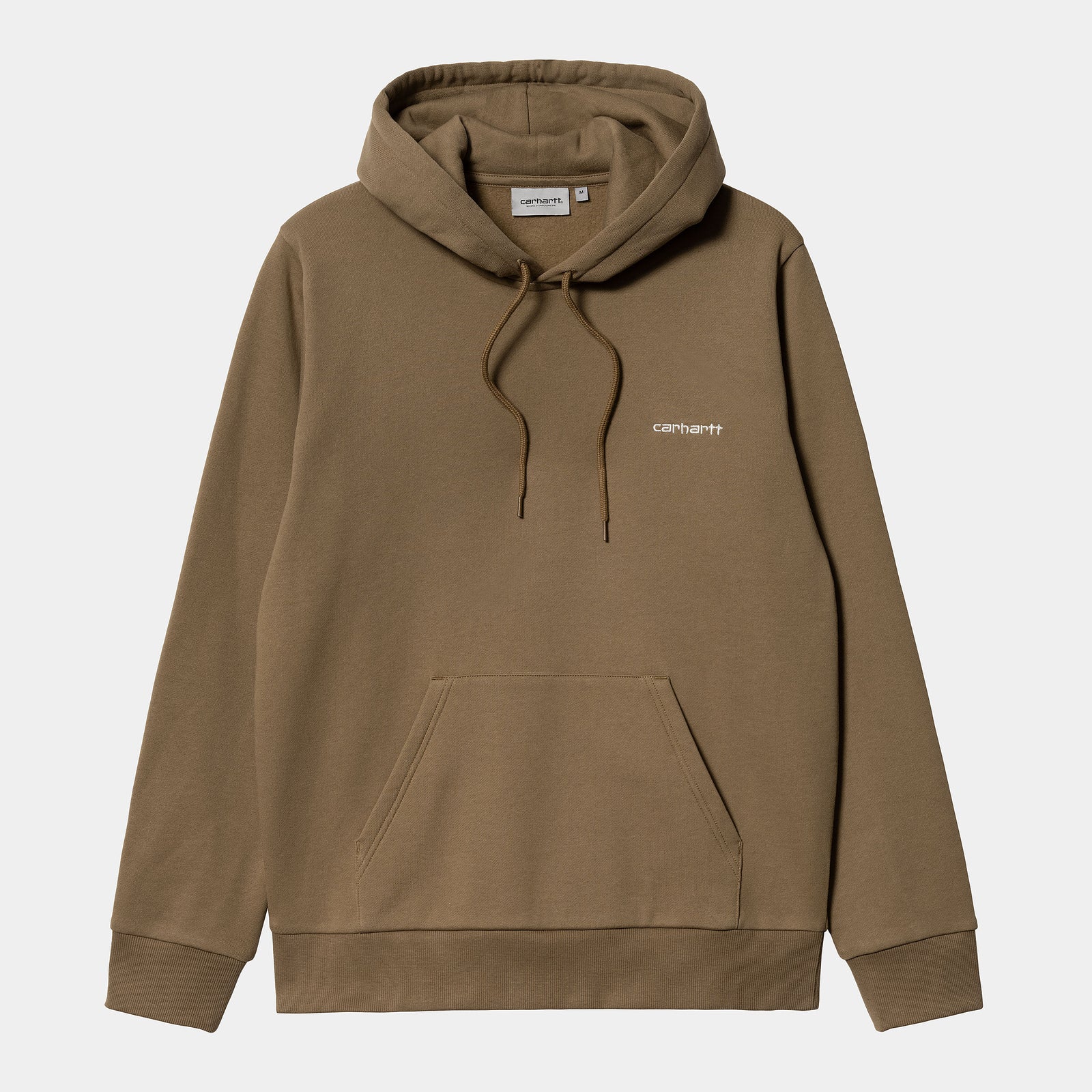 Carhartt WIP Hooded Script Embriodery Sweat - Buffalo / White