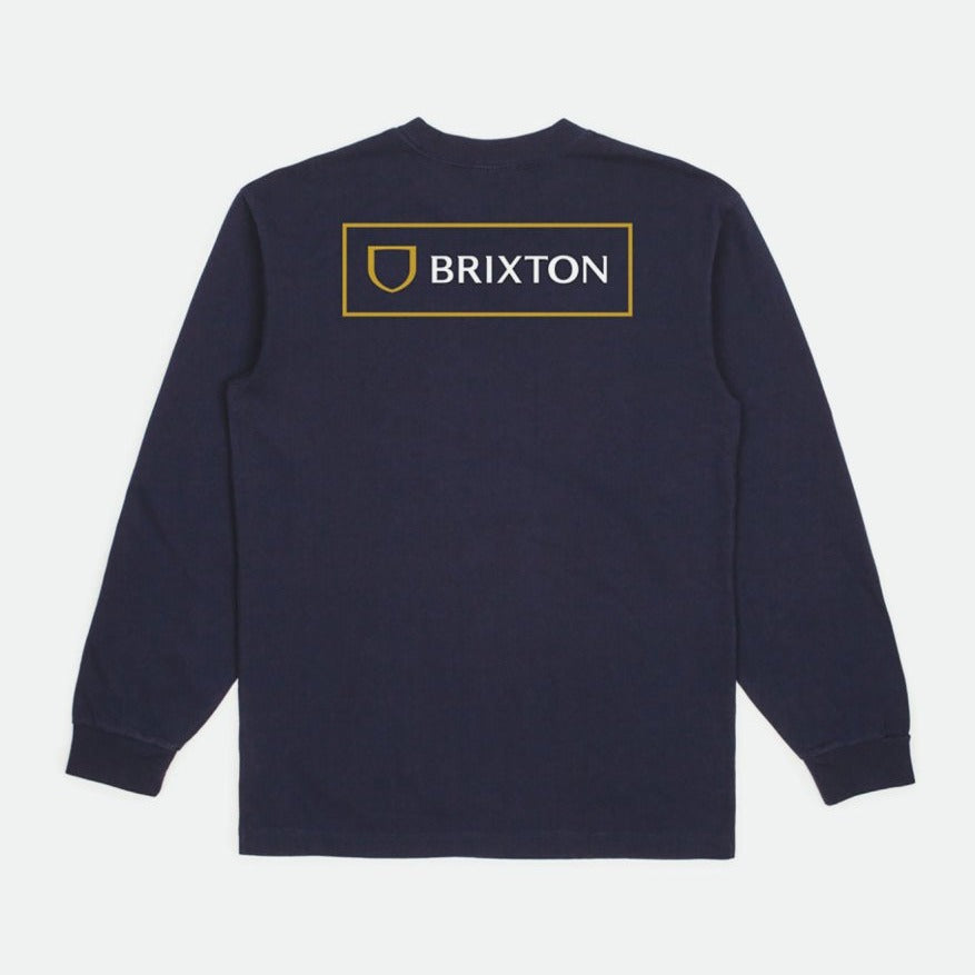 Brixton Alpha Block LS T-Shirt - Navy