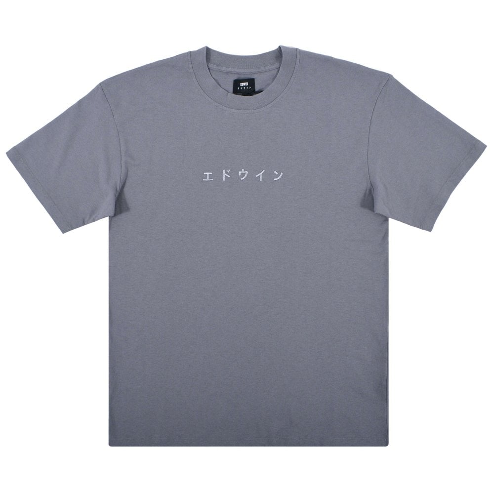Edwin Katakana Embroidery T-Shirt - Frost Grey