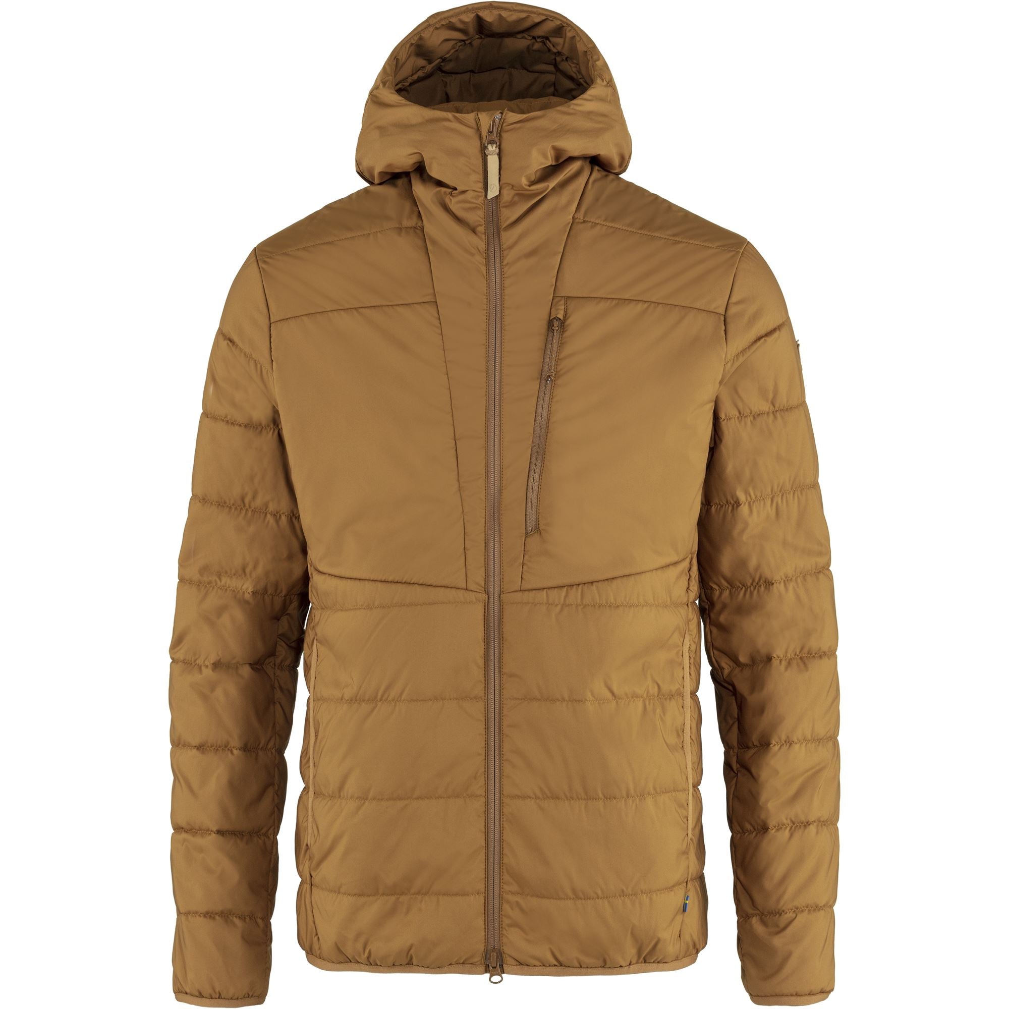 Buy the Fjallraven Keb Padded Hoodie Chestnut Jingo Clothing