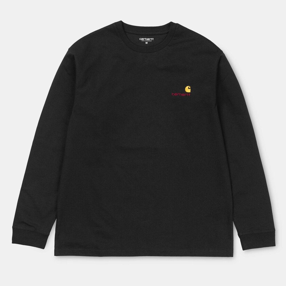 Carhartt WIP - LS American Script T-Shirt Black