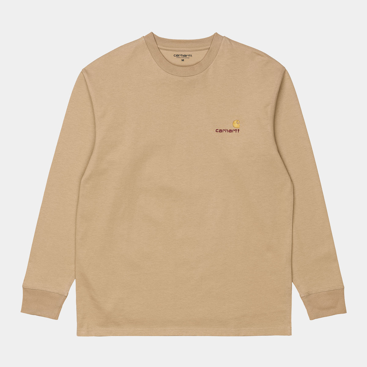 Carhartt WIP LS American Script T-Shirt - Dusty H Brown