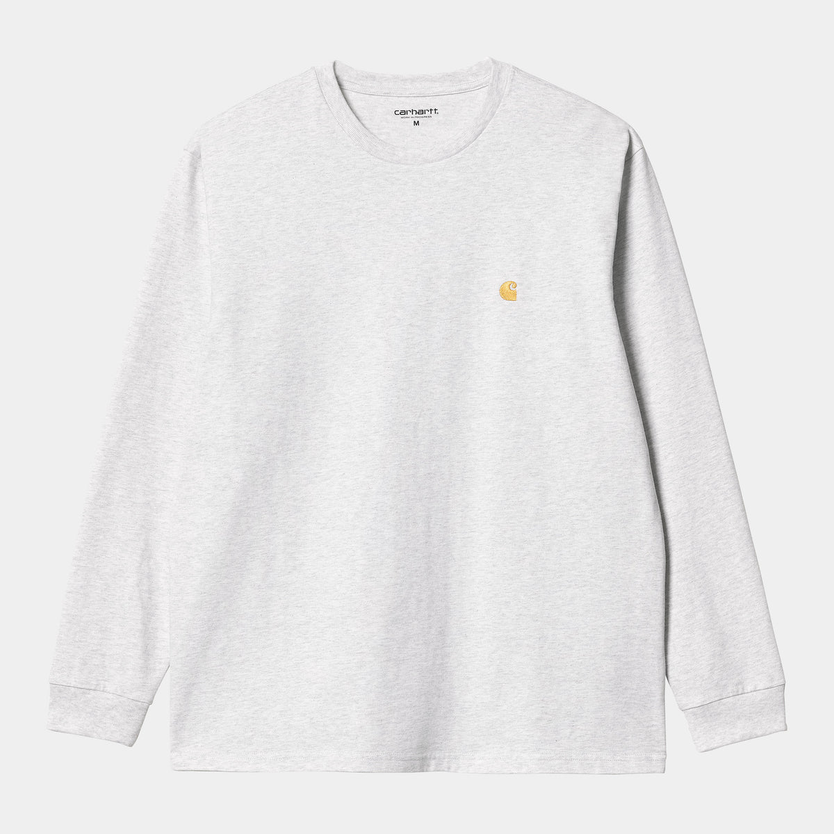 Carhartt WIP LS Chase T-Shirt - Ash Heather / Gold