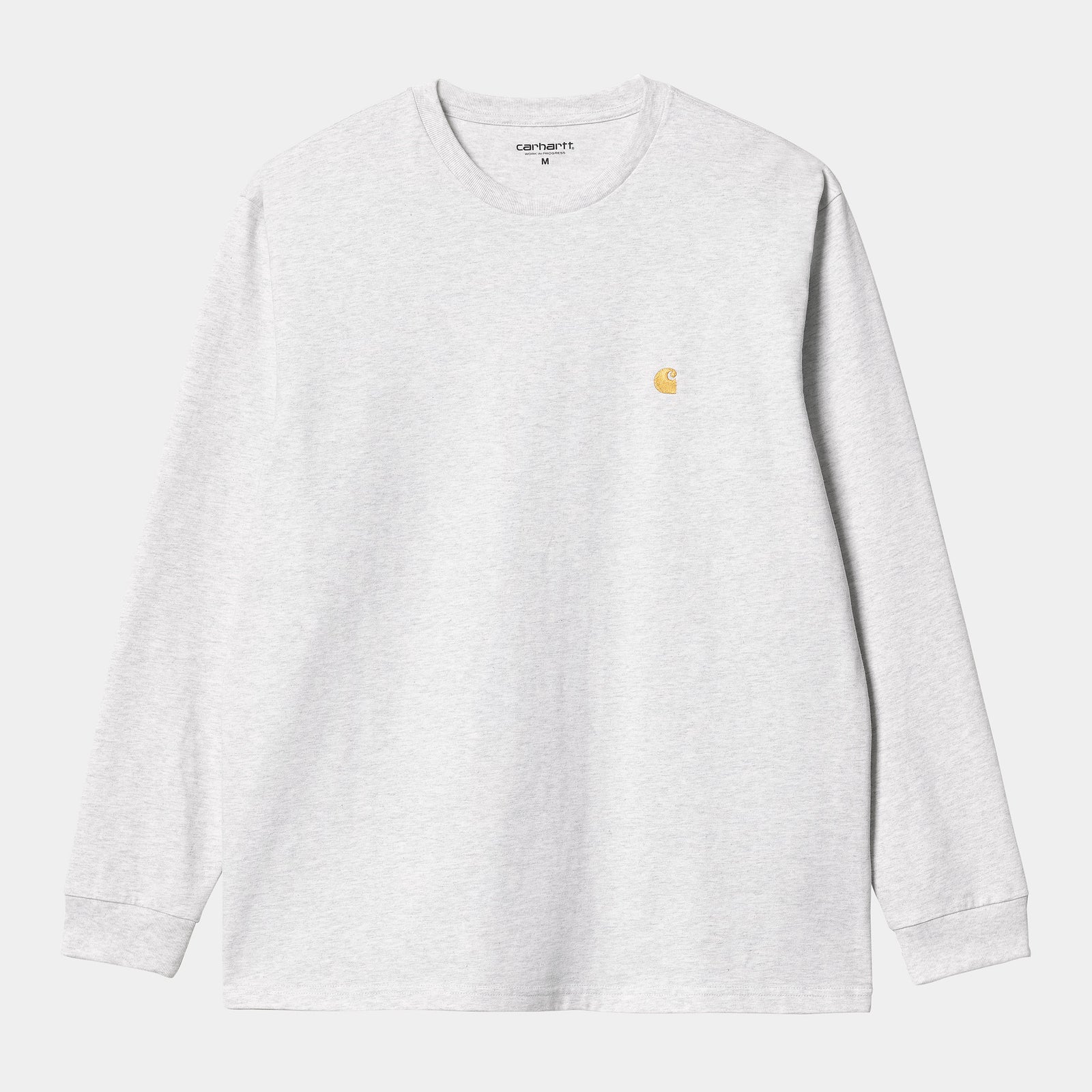 Carhartt WIP LS Chase T-Shirt - Ash Heather / Gold