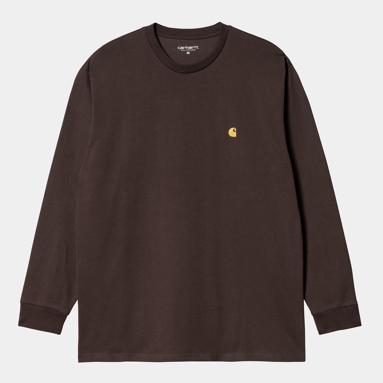 Carhartt WIP LS Chase T-Shirt - Dark Umber / Gold