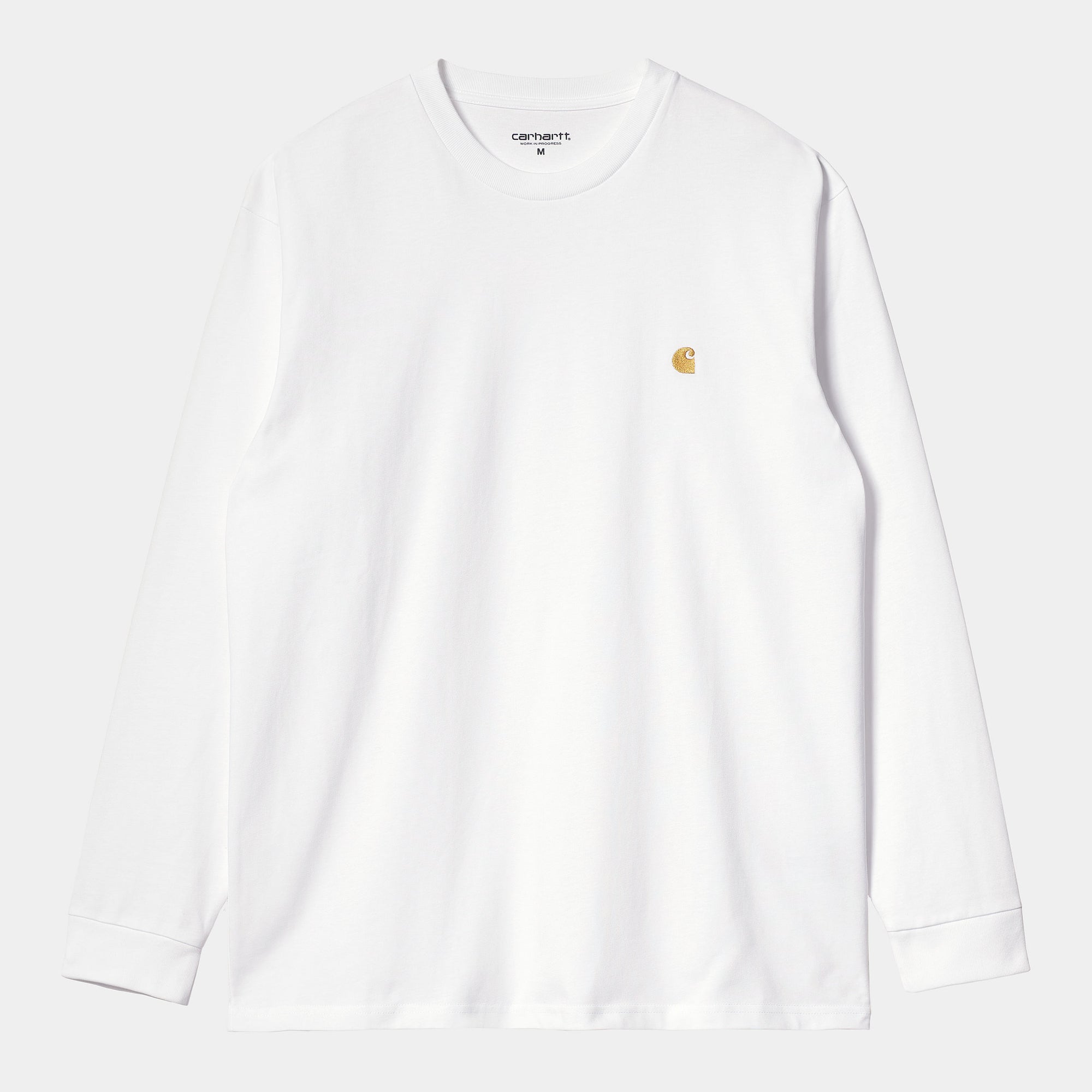 Carhartt WIP LS Chase T-Shirt - White / Gold