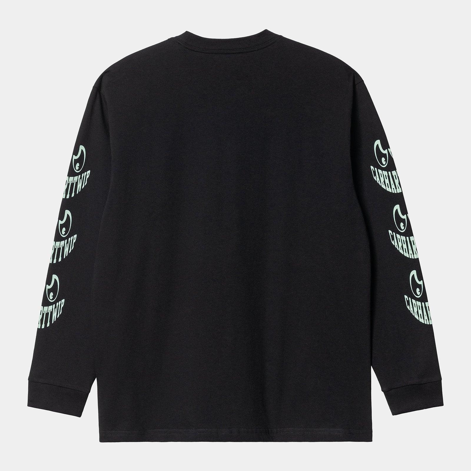 Carhartt WIP LS Grin T-Shirt - Black / Pale Spearmint