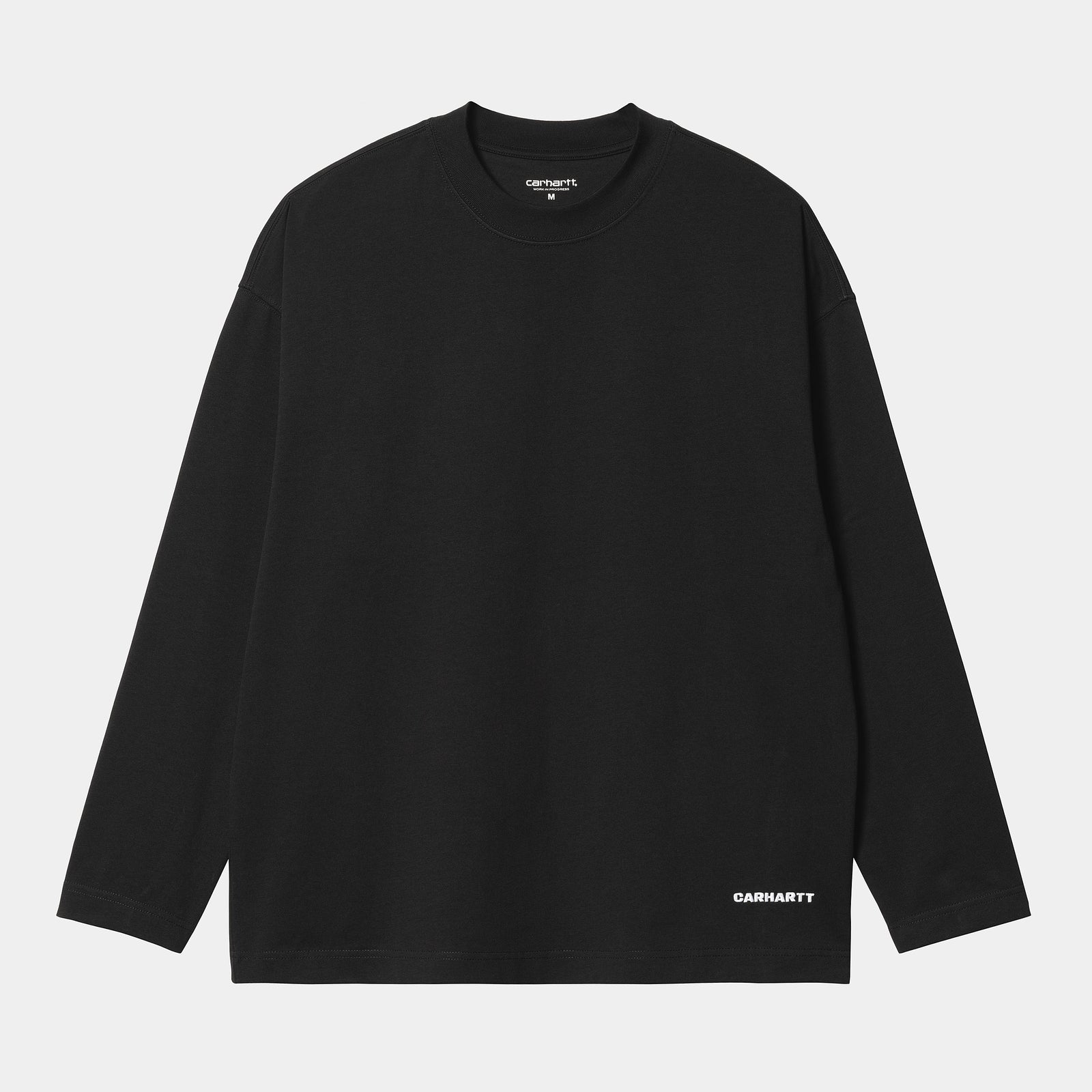 Carhartt WIP LS Link Script T-Shirt - Black / White
