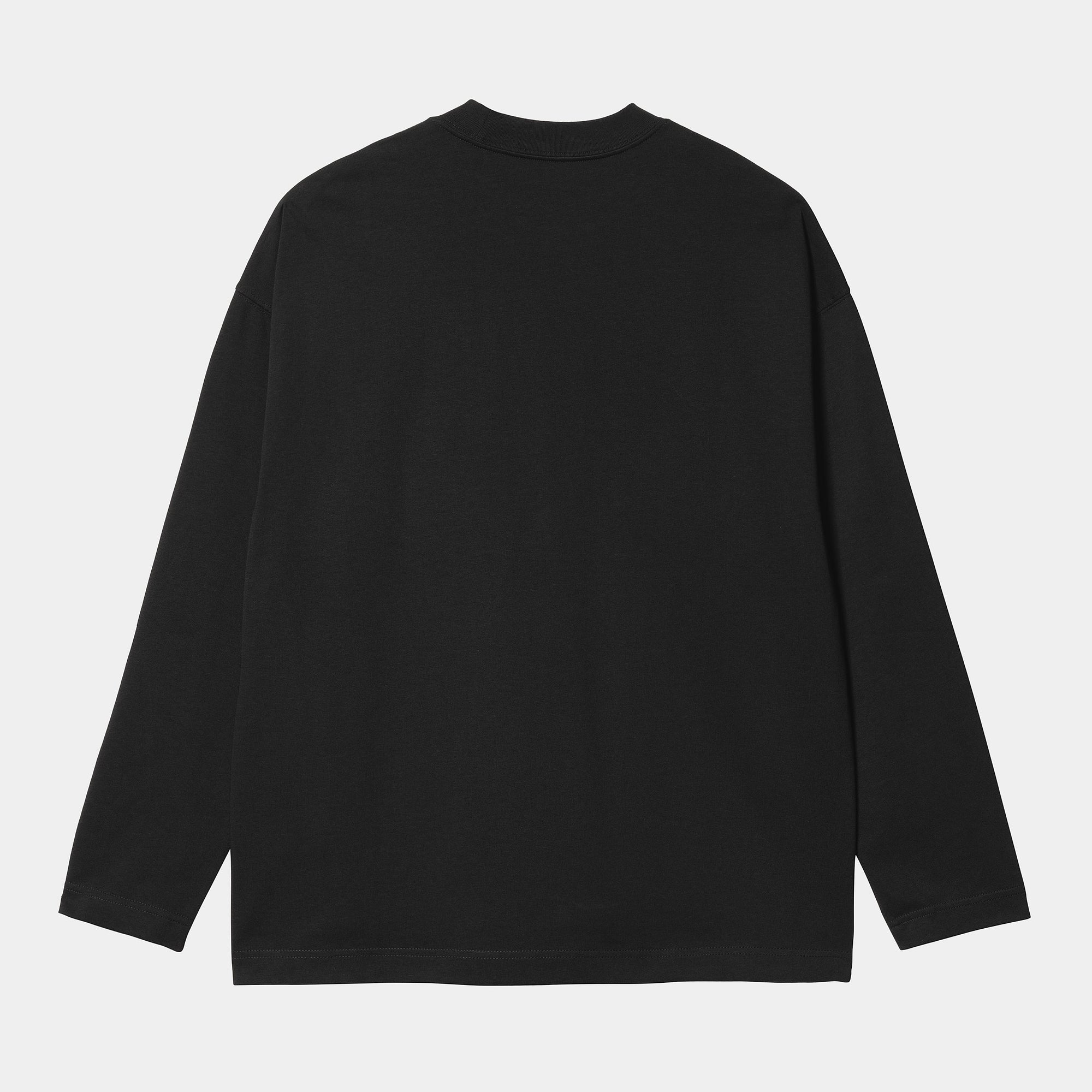 Carhartt WIP LS Link Script T-Shirt - Black / White