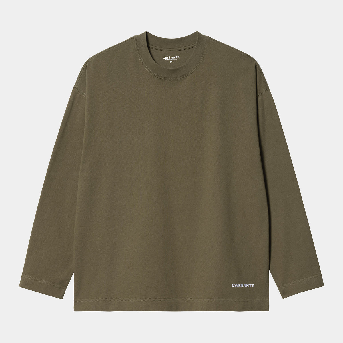 Carhartt WIP LS Link Script T-Shirt - Nettle / White