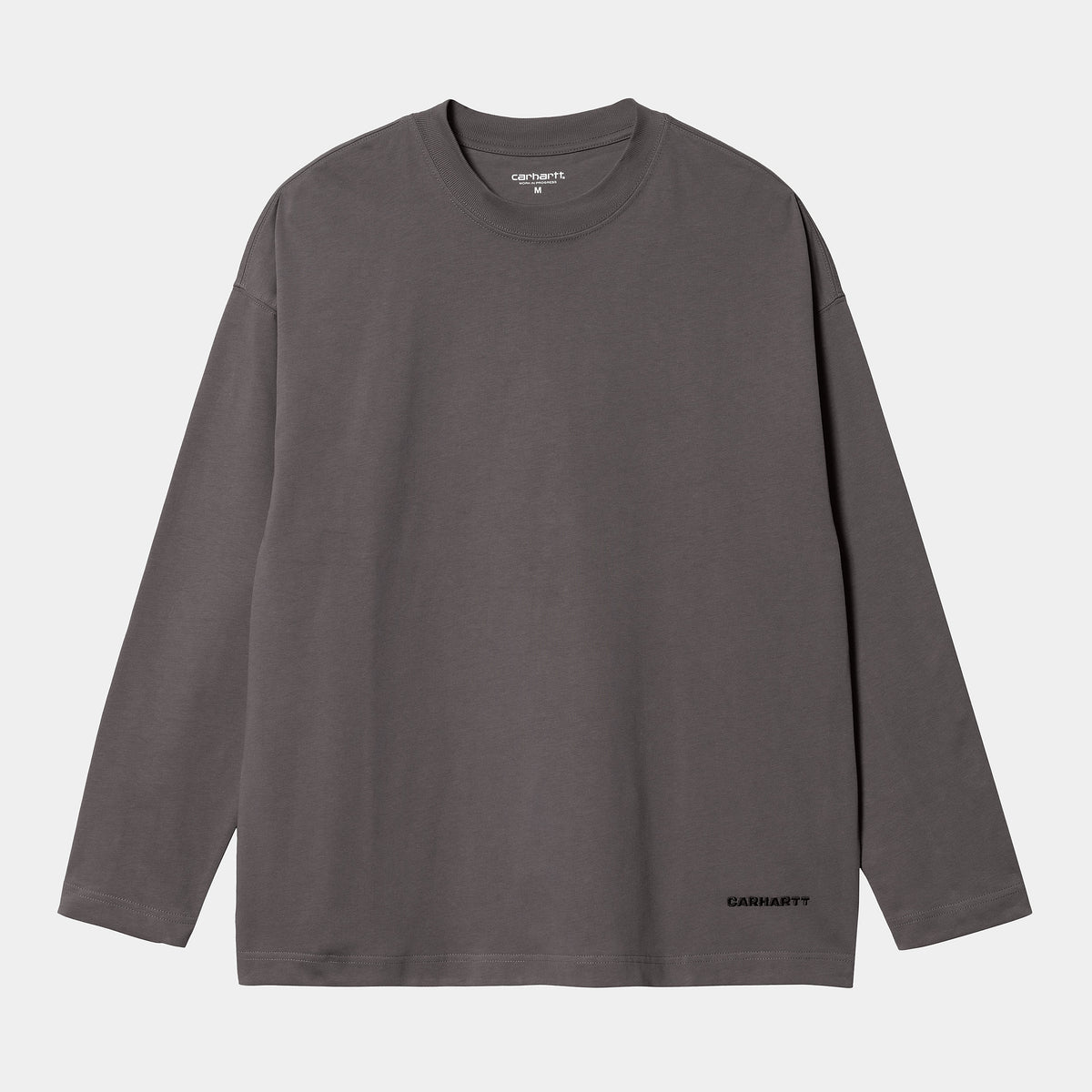 Carhartt WIP LS Link Script T-Shirt - Rhino / Black