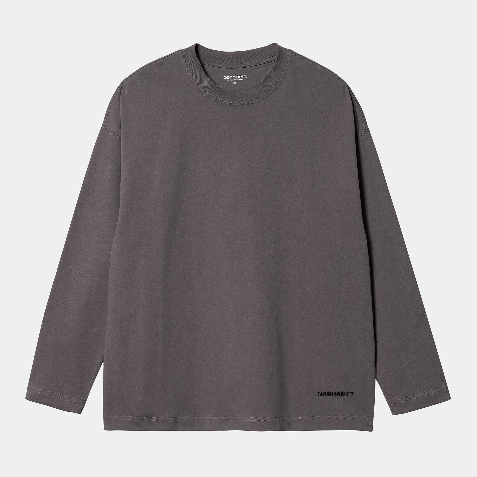Carhartt WIP LS Link Script T-Shirt - Rhino / Black