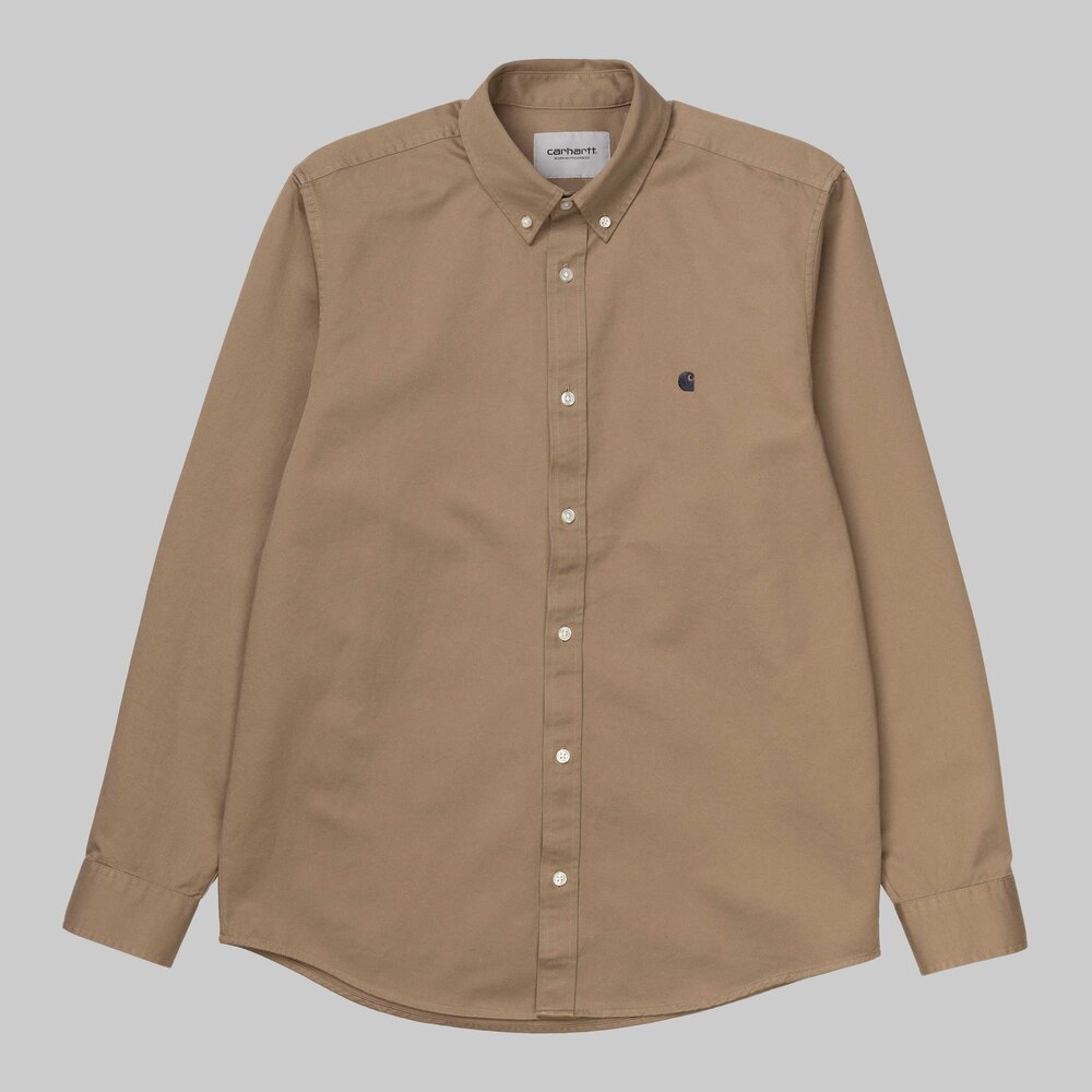 Carhartt Wip Madison Shirt Leather / Dark Navy