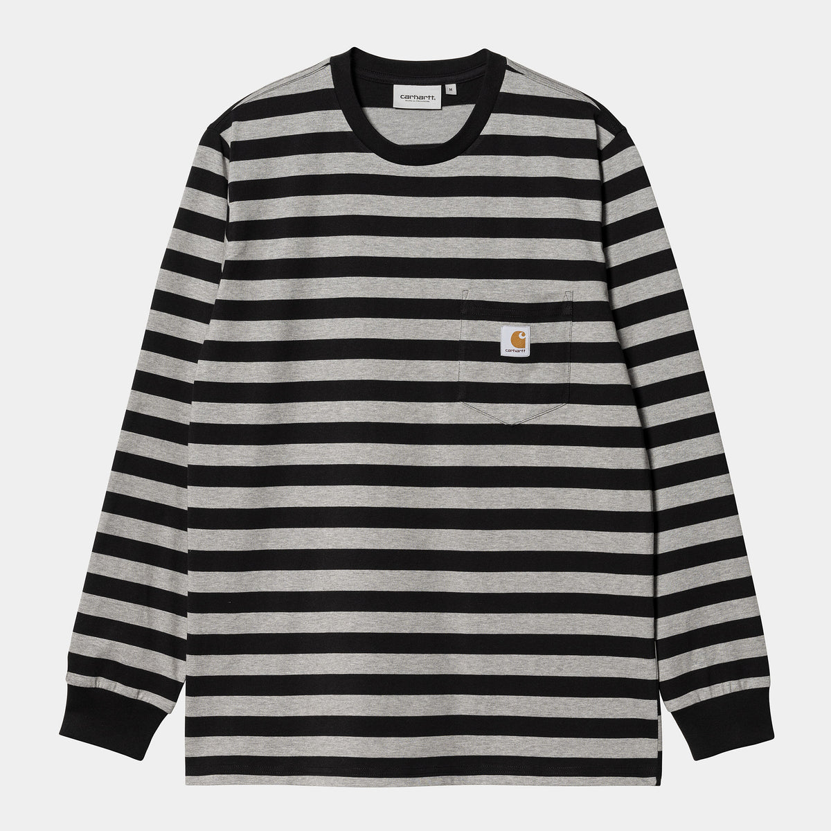 Carhartt WIP LS Merrick Pocket T-Shirt - Black / Grey Heather
