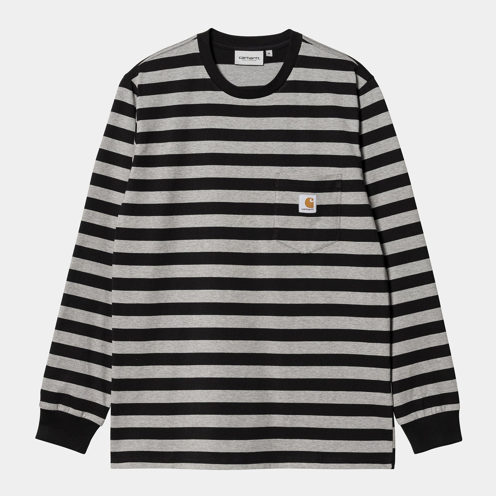 Carhartt WIP LS Merrick Pocket T-Shirt - Black / Grey Heather