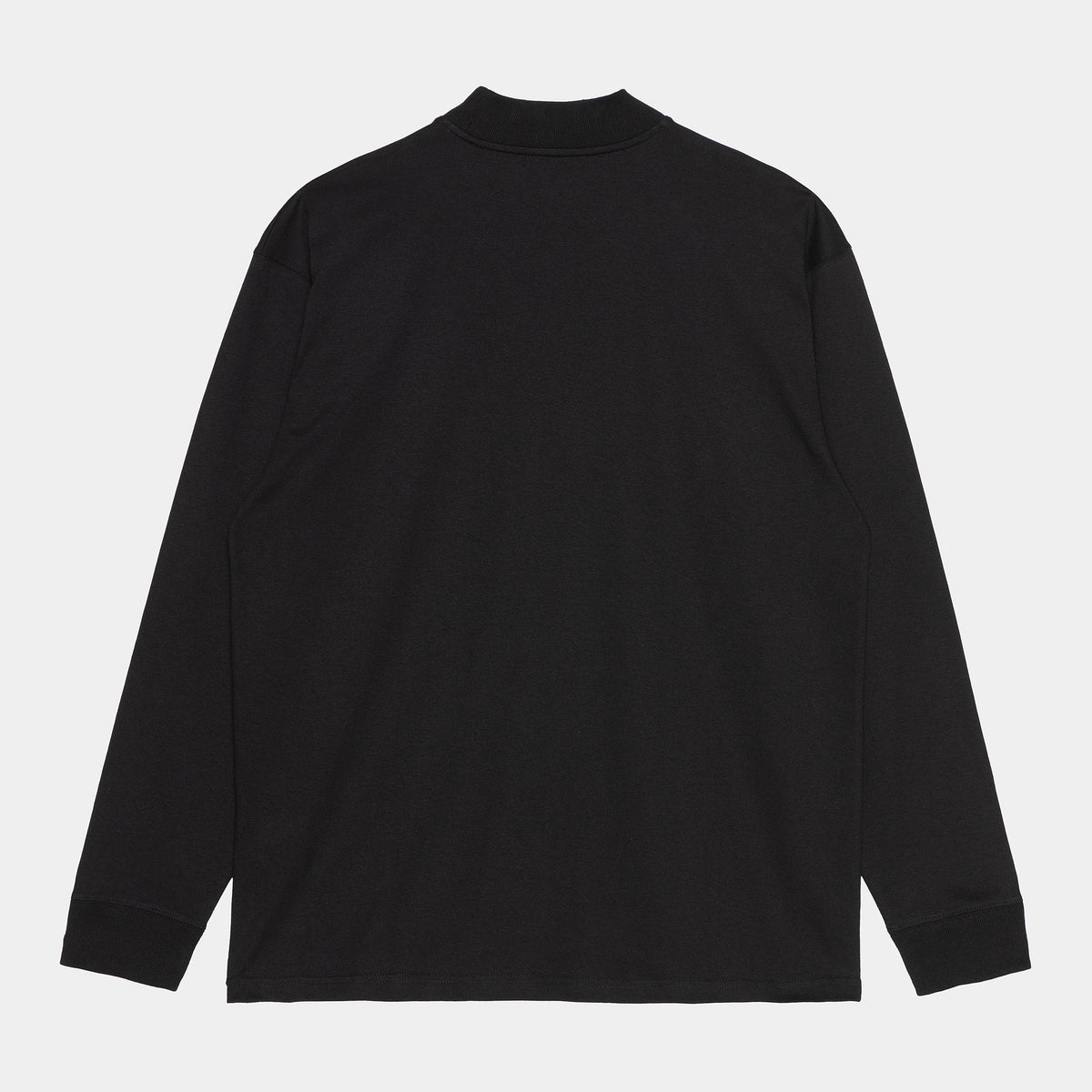 Carhartt LS Mockneck Script Emb - Black / White