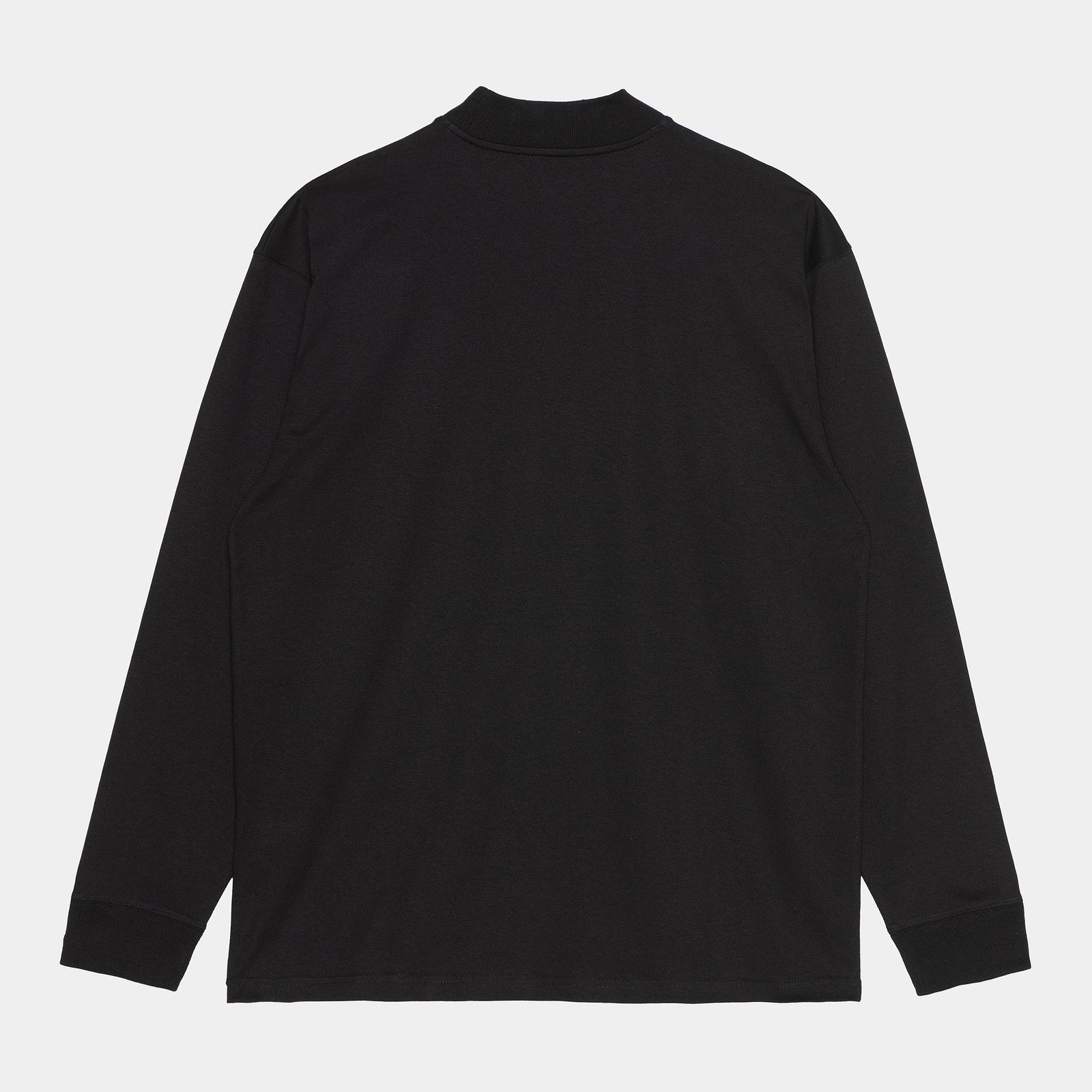 Carhartt LS Mockneck Script Emb - Black / White