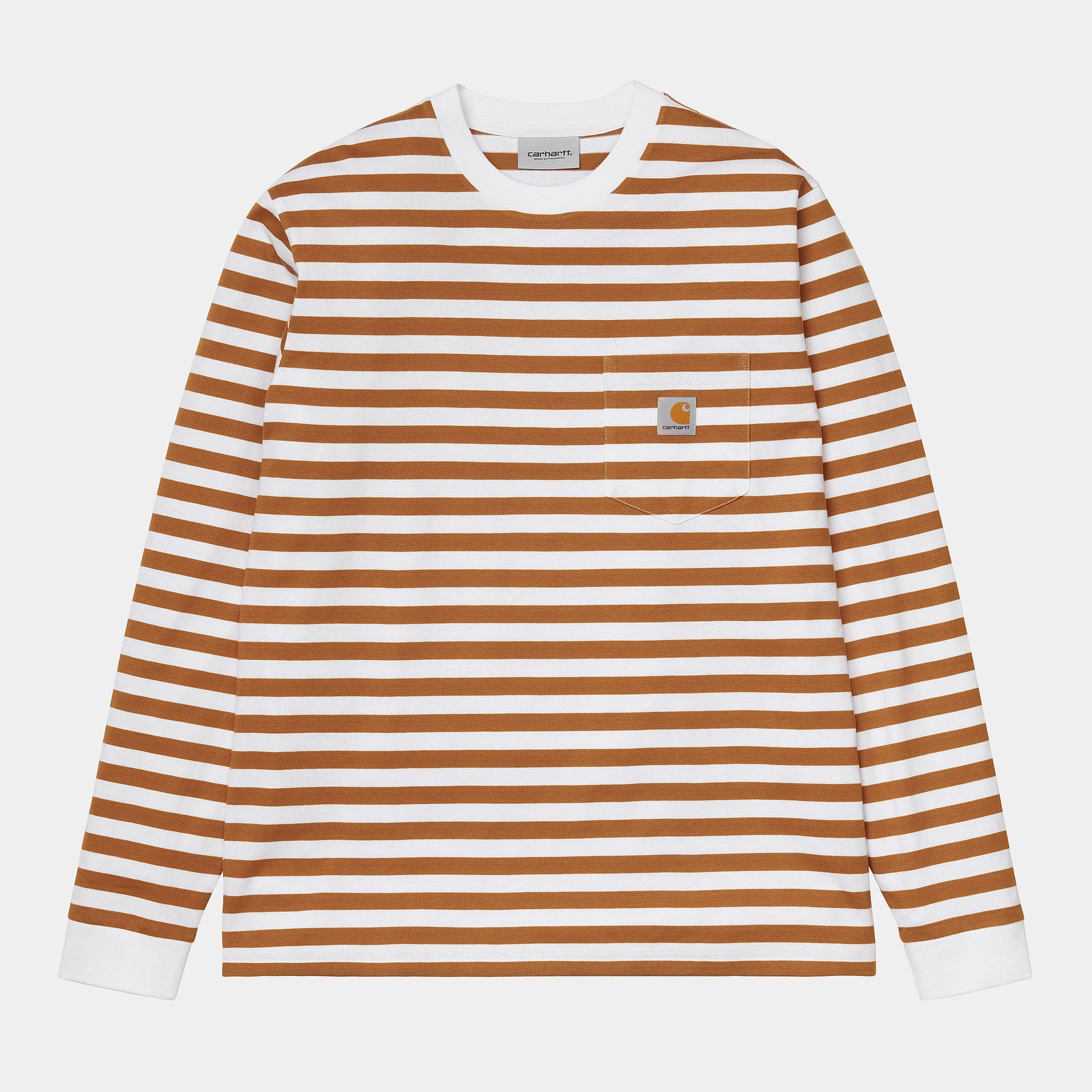 Carhartt WIP LS Scotty Pocket T-Shirt - Rum/White