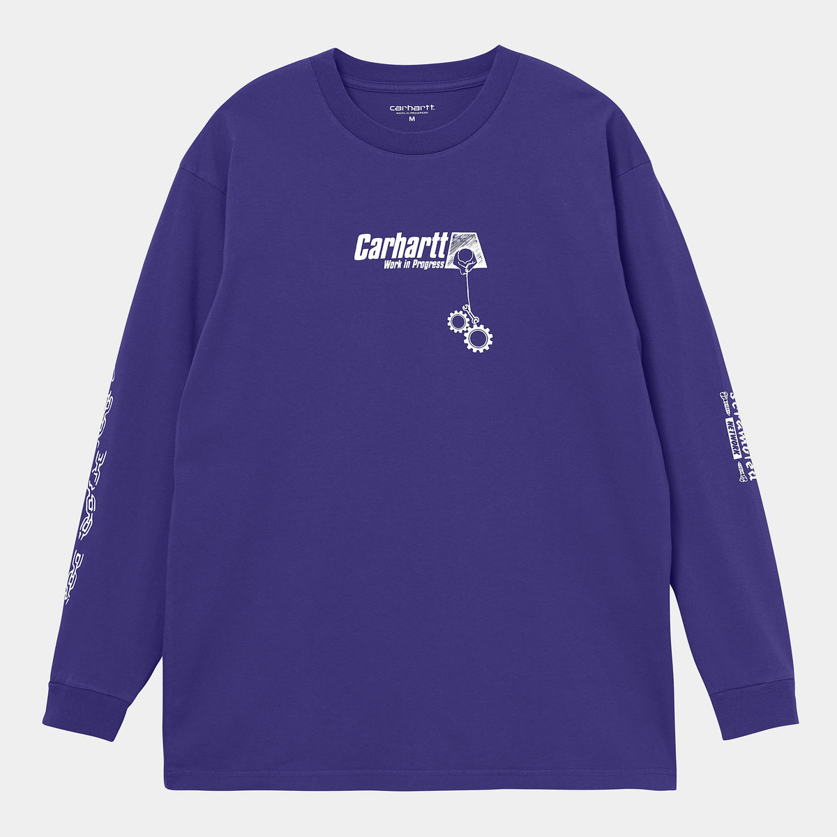 Carhartt WIP LS Scramble T-Shirt - Razzmic / White
