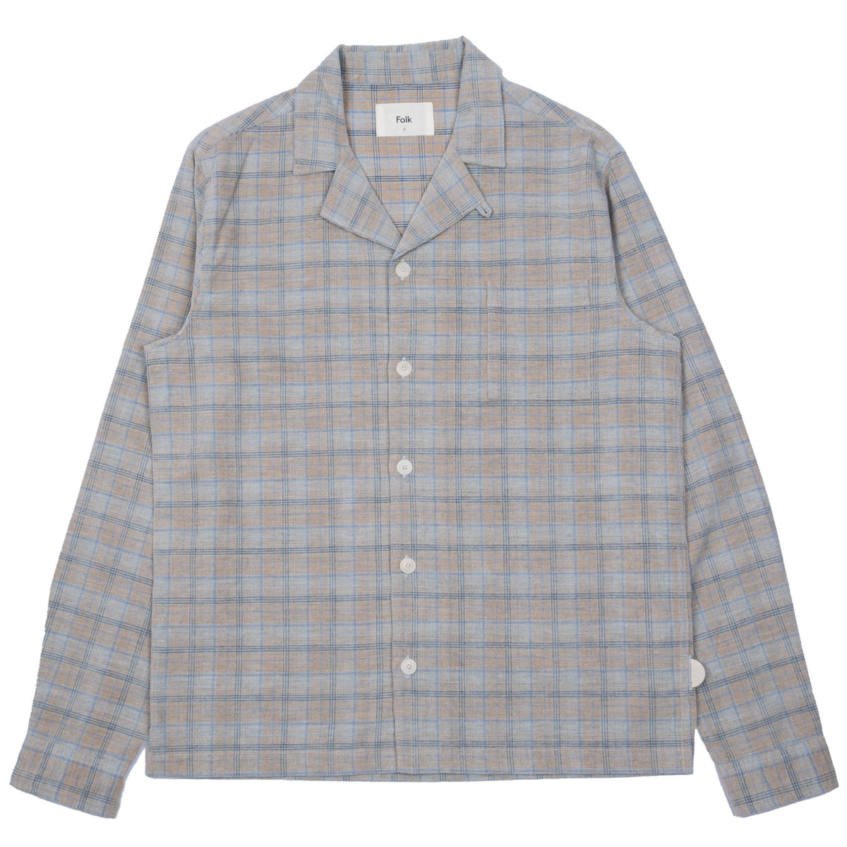 Folk Patch Shirt - Seasalt Checked Cord