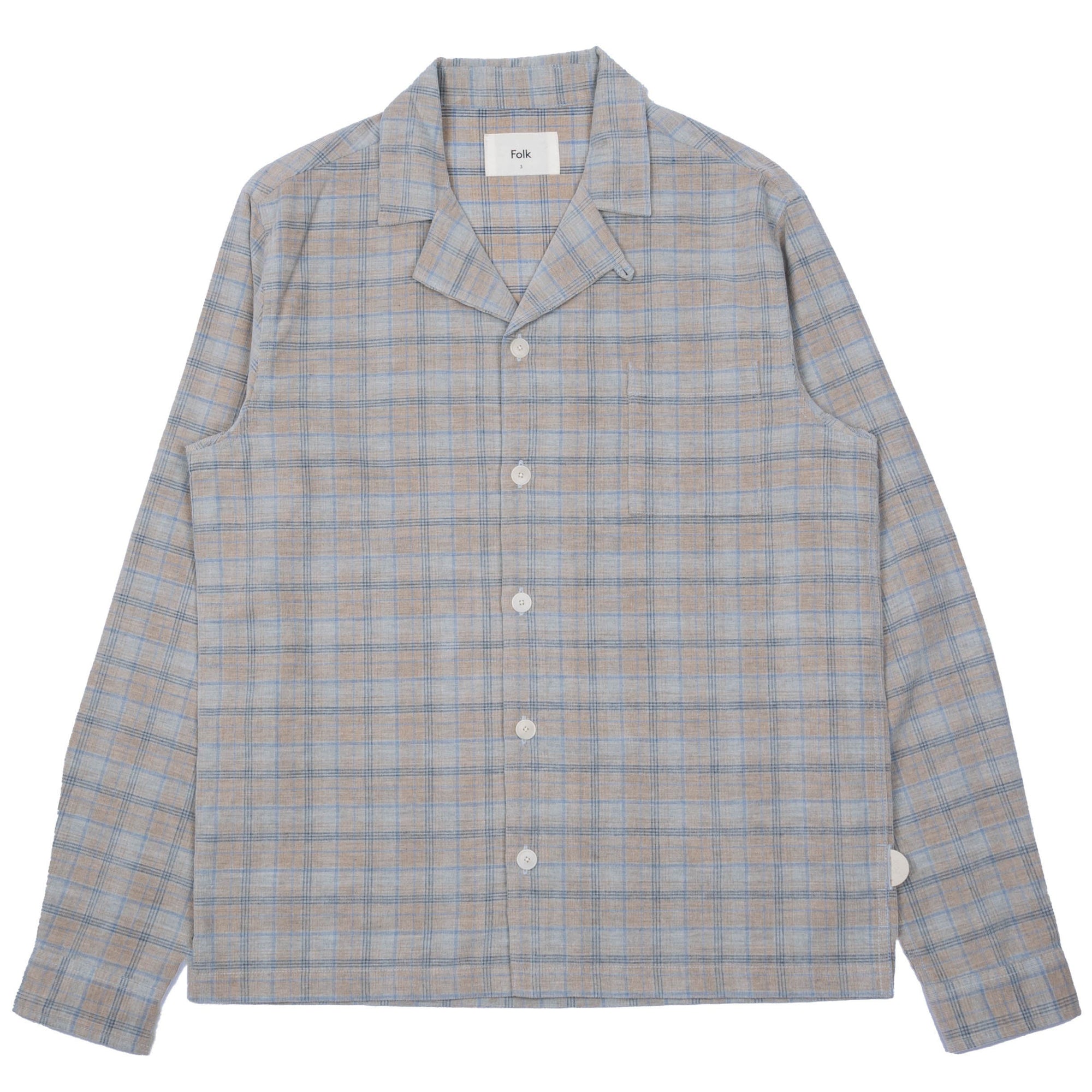 Folk Patch Shirt - Seasalt Checked Cord