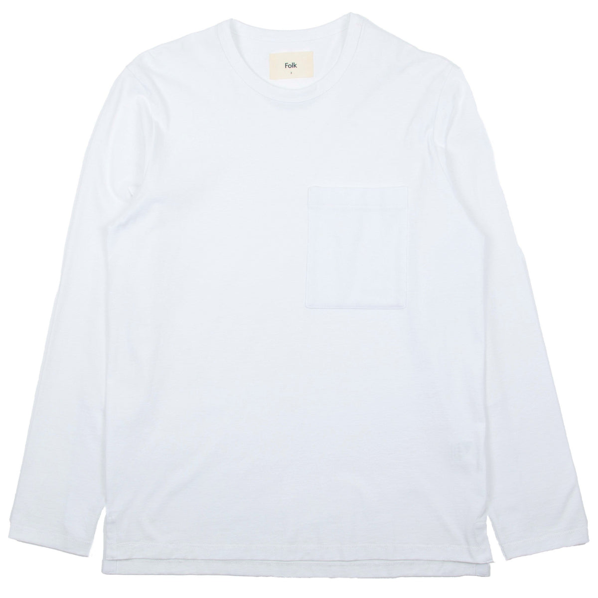 Folk LS Stack T-Shirt - White