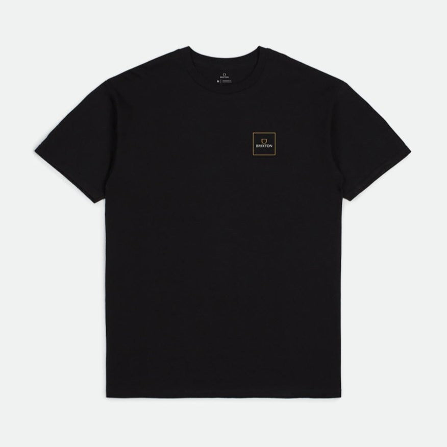 Brixton Alpha Square T-Shirt - Black / Lemon Curry