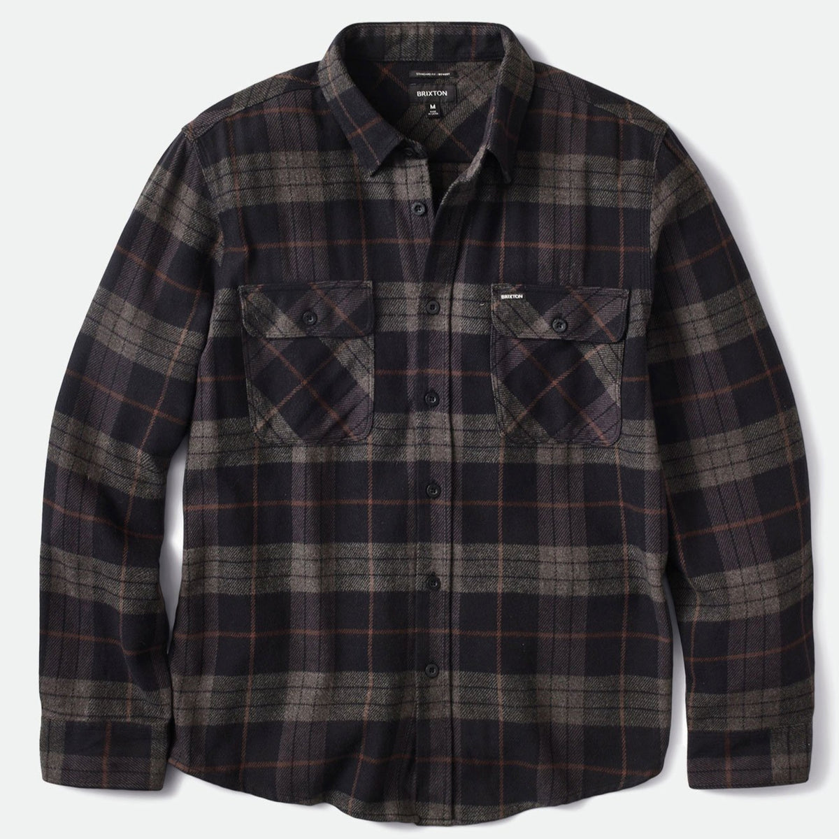 Brixton Bowery LS Shirt - Black / Charcoal