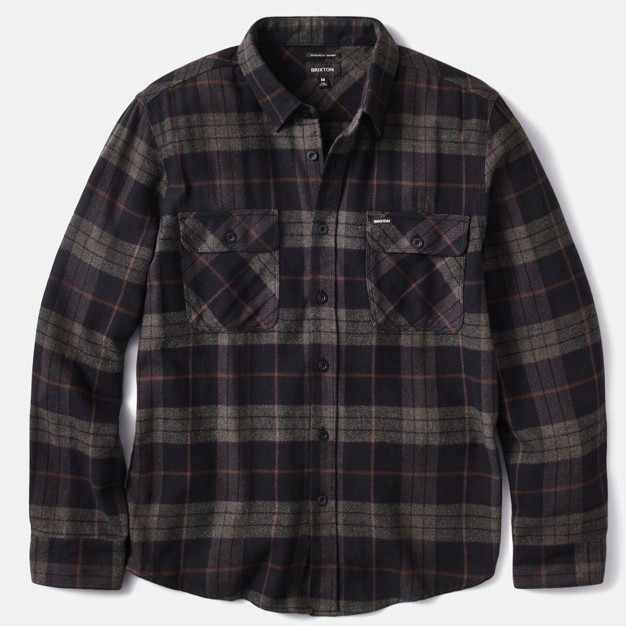Brixton Bowery LS Shirt - Black / Charcoal