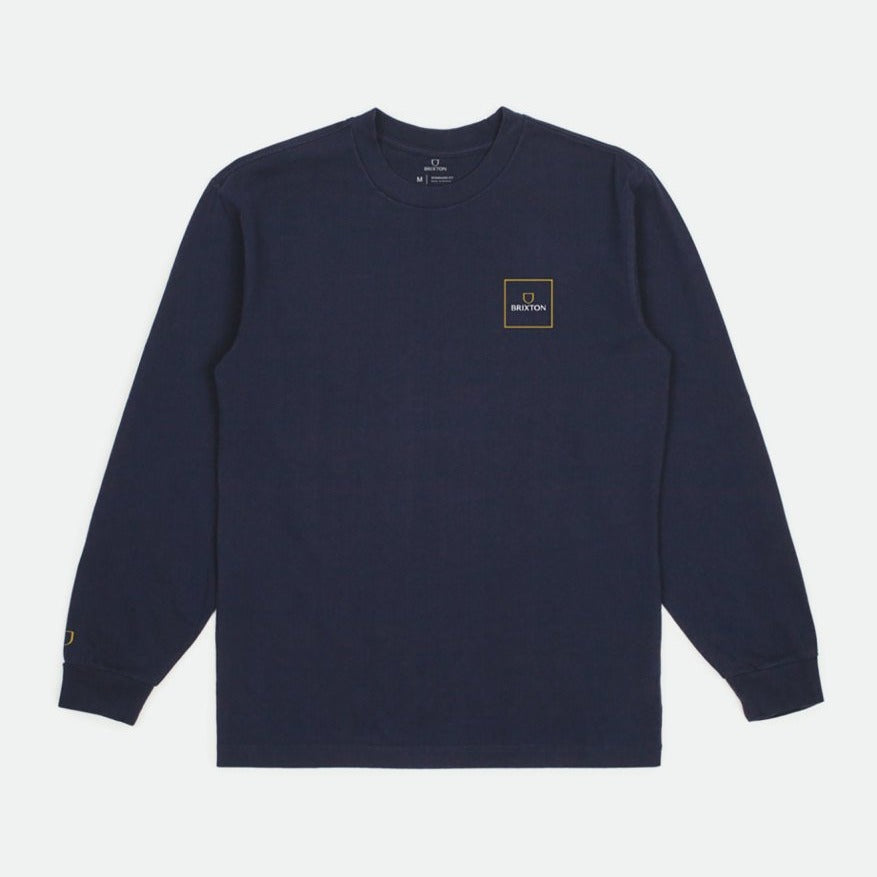 Brixton Alpha Block LS T-Shirt - Navy