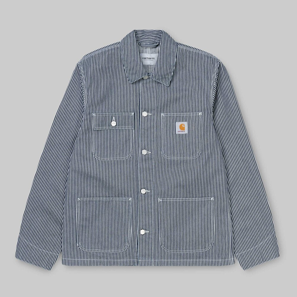 Carhartt Wip Michigan Coat Blue / White Rinsed