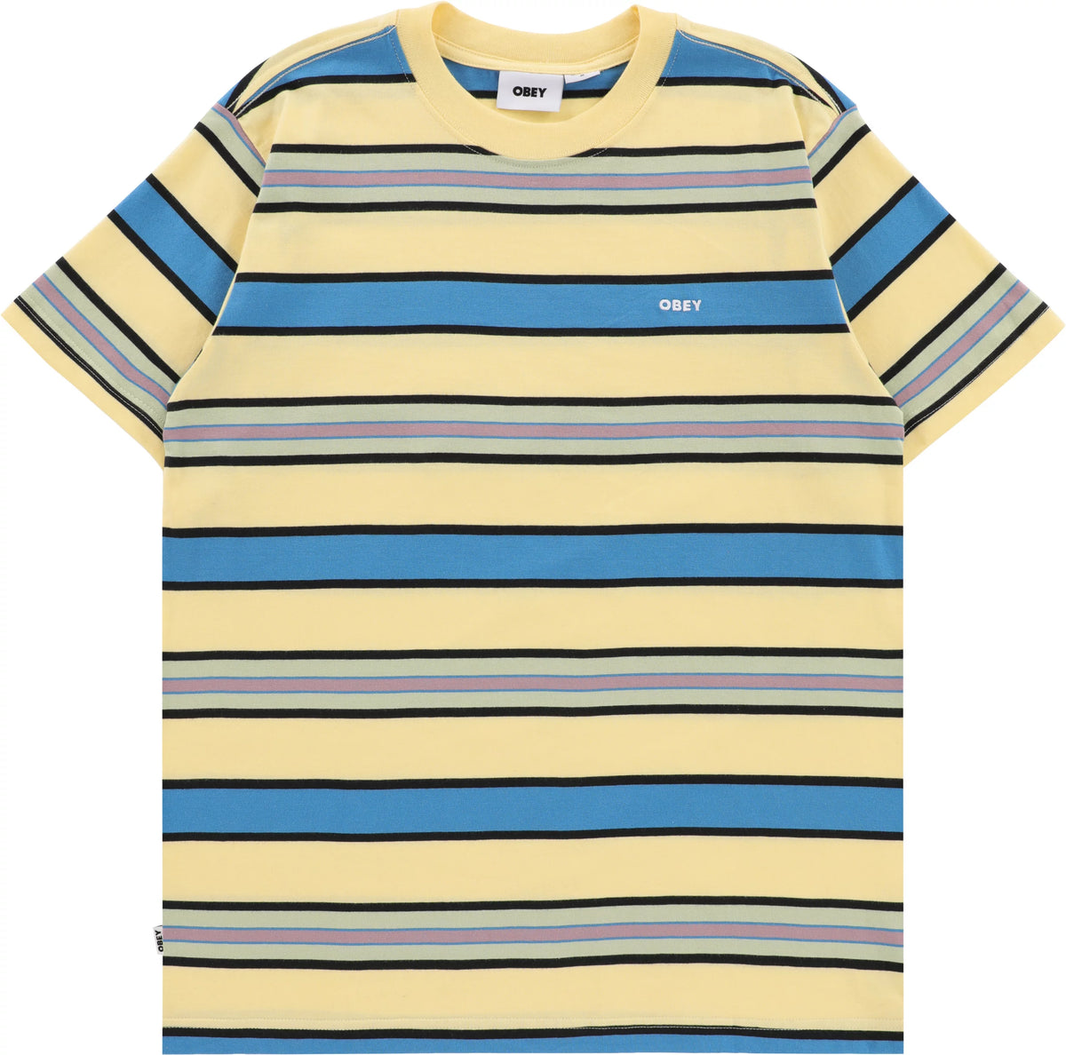 Obey Valencia Stripe T-Shirt - Butter