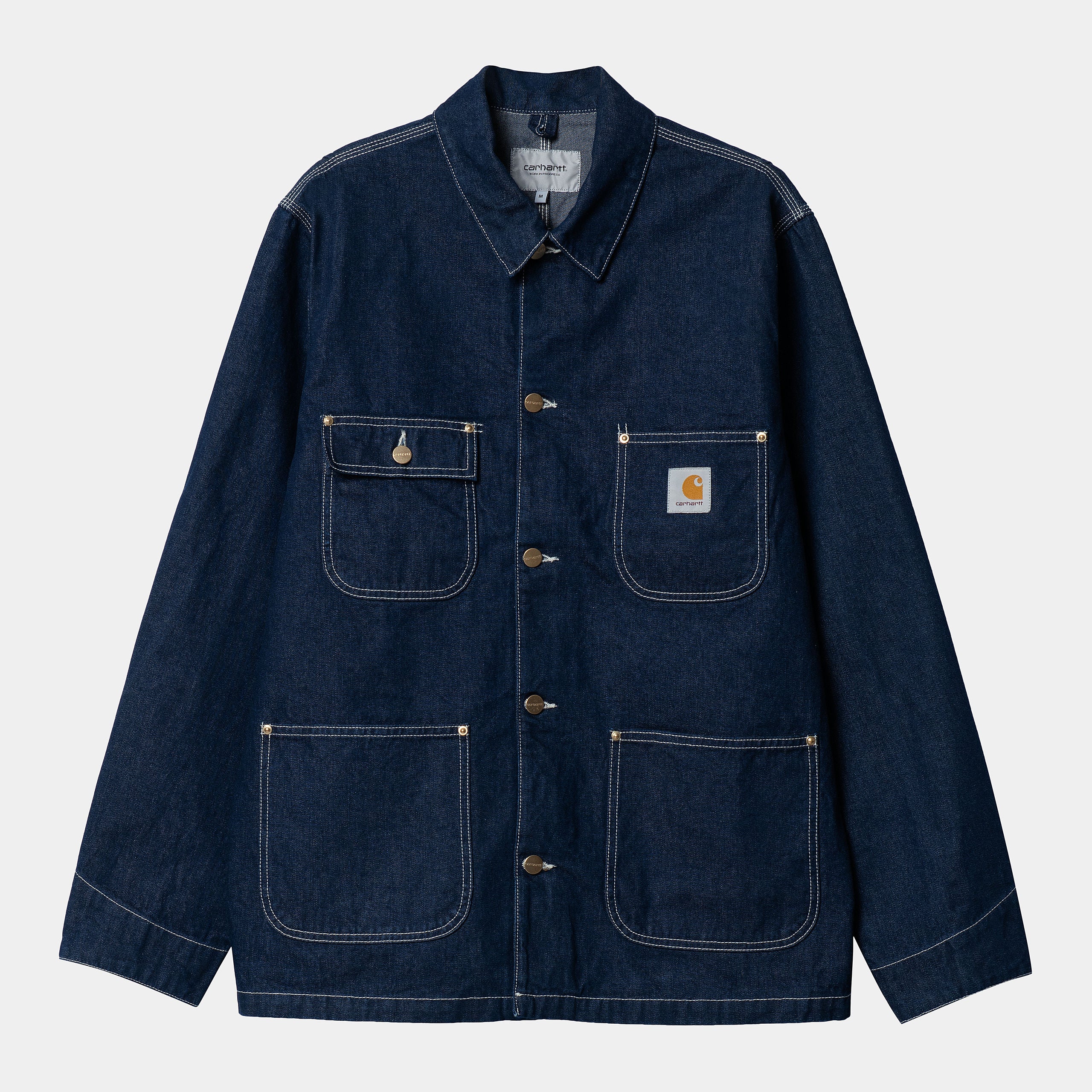 Buy the Carhartt WIP OG Chore Coat - Blue One Wash | Jingo Clothing