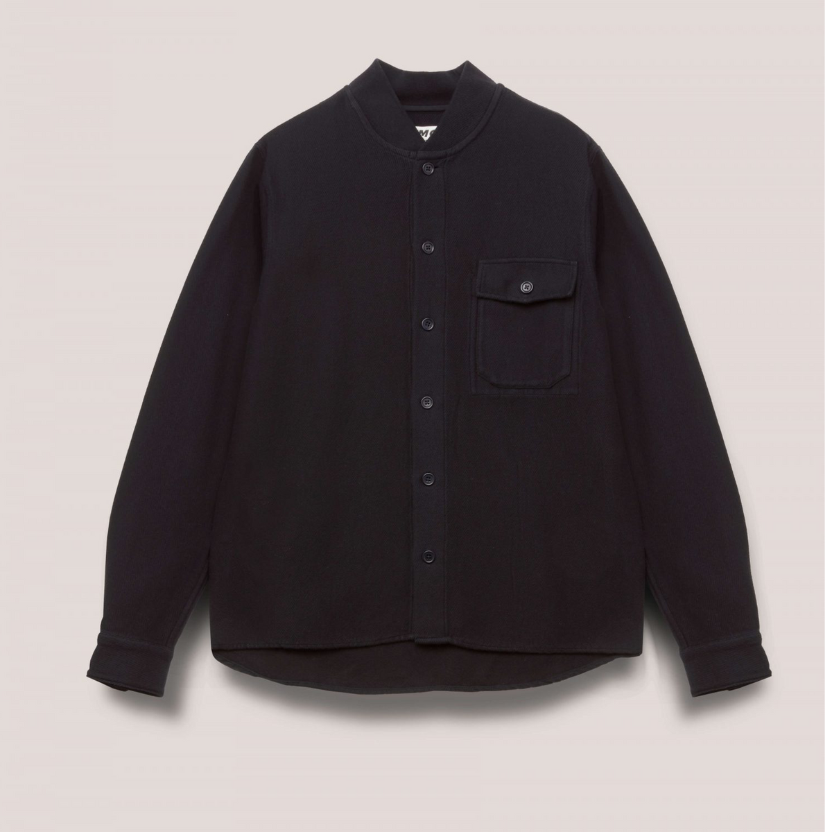 Ymc Delinquents Viscose Rib Collar Shirt - Black