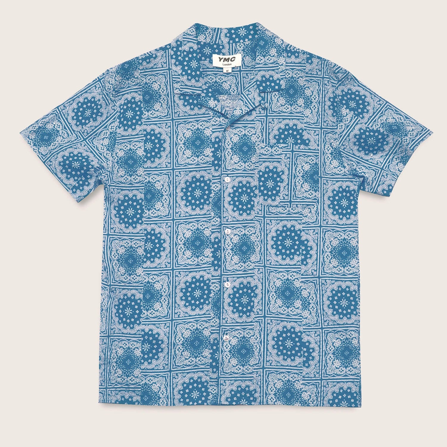 YMC Malick Shirt - Bandana Print Blue