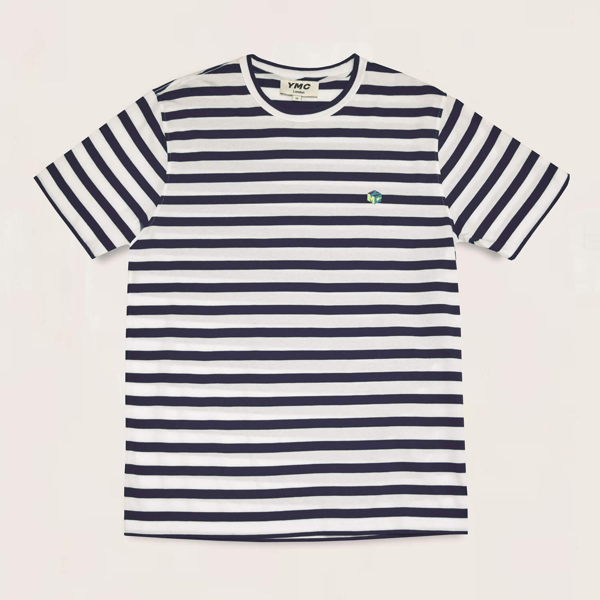YMC Wild Ones T-Shirt - Ecru/ Navy