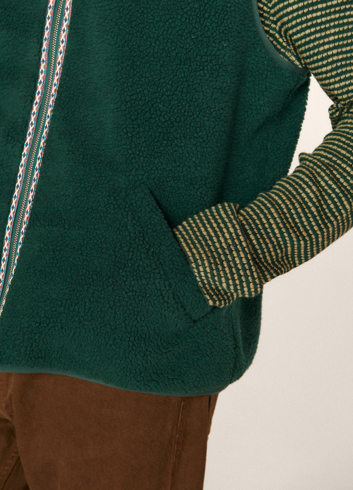 YMC Utah Waistcoat - Green