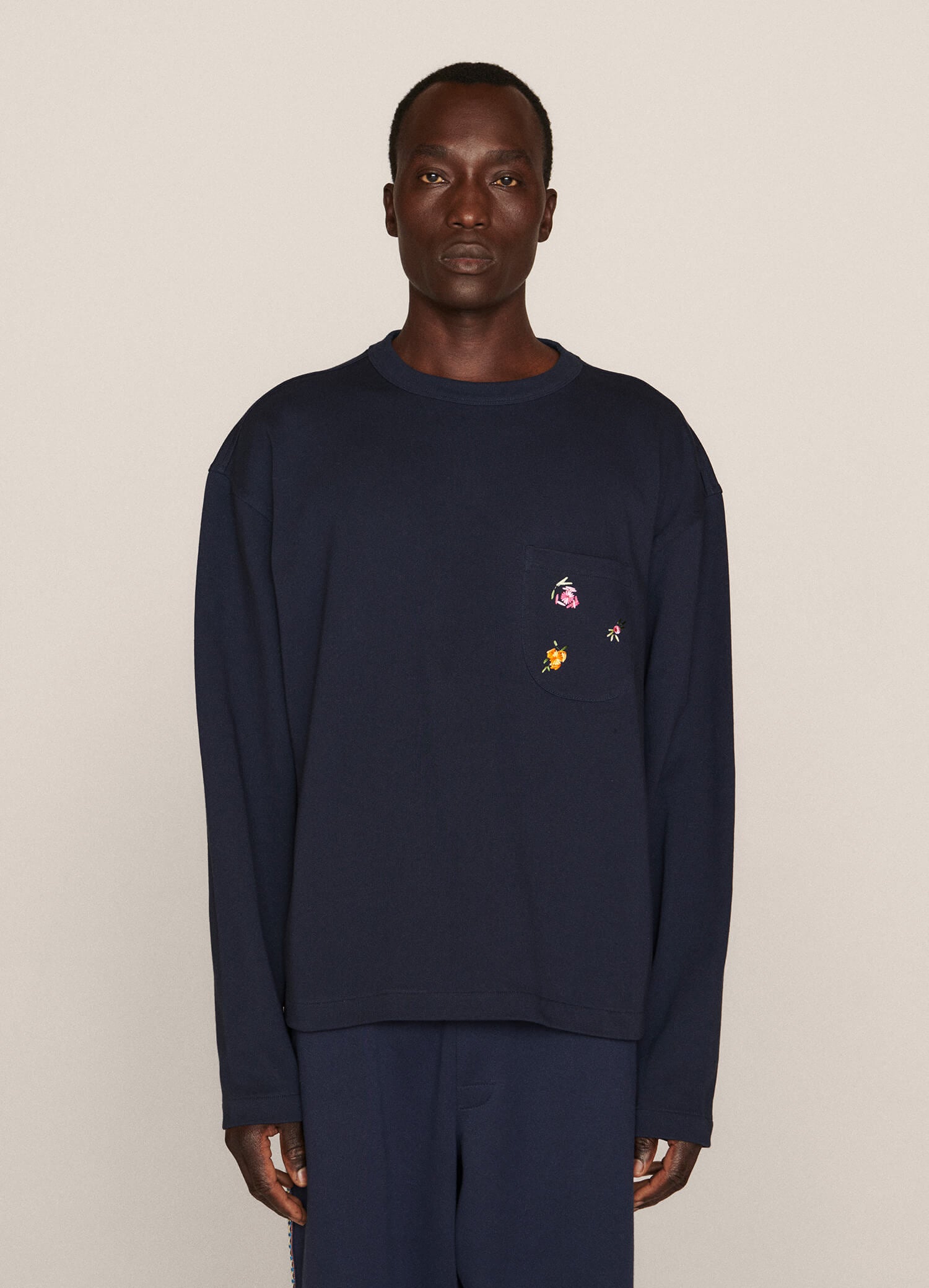 YMC Triple LS T-Shirt - Navy