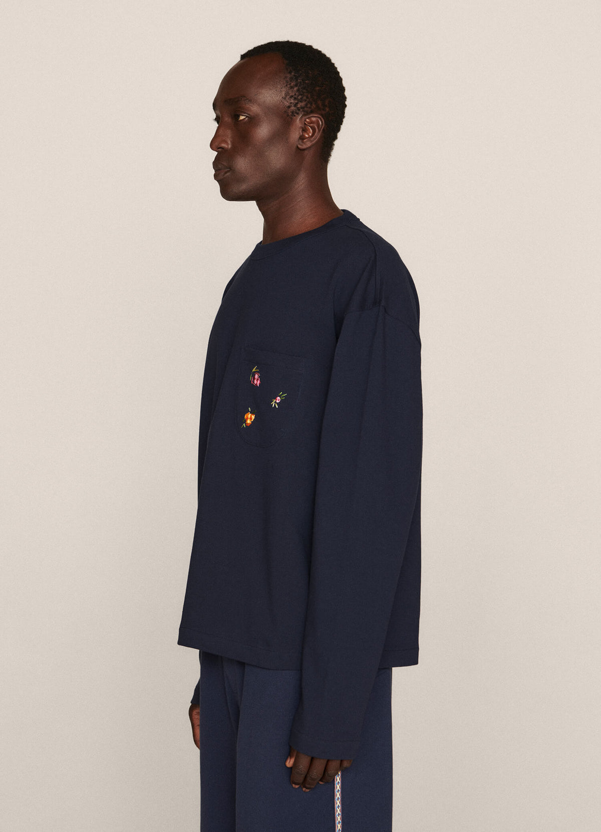 YMC Triple LS T-Shirt - Navy