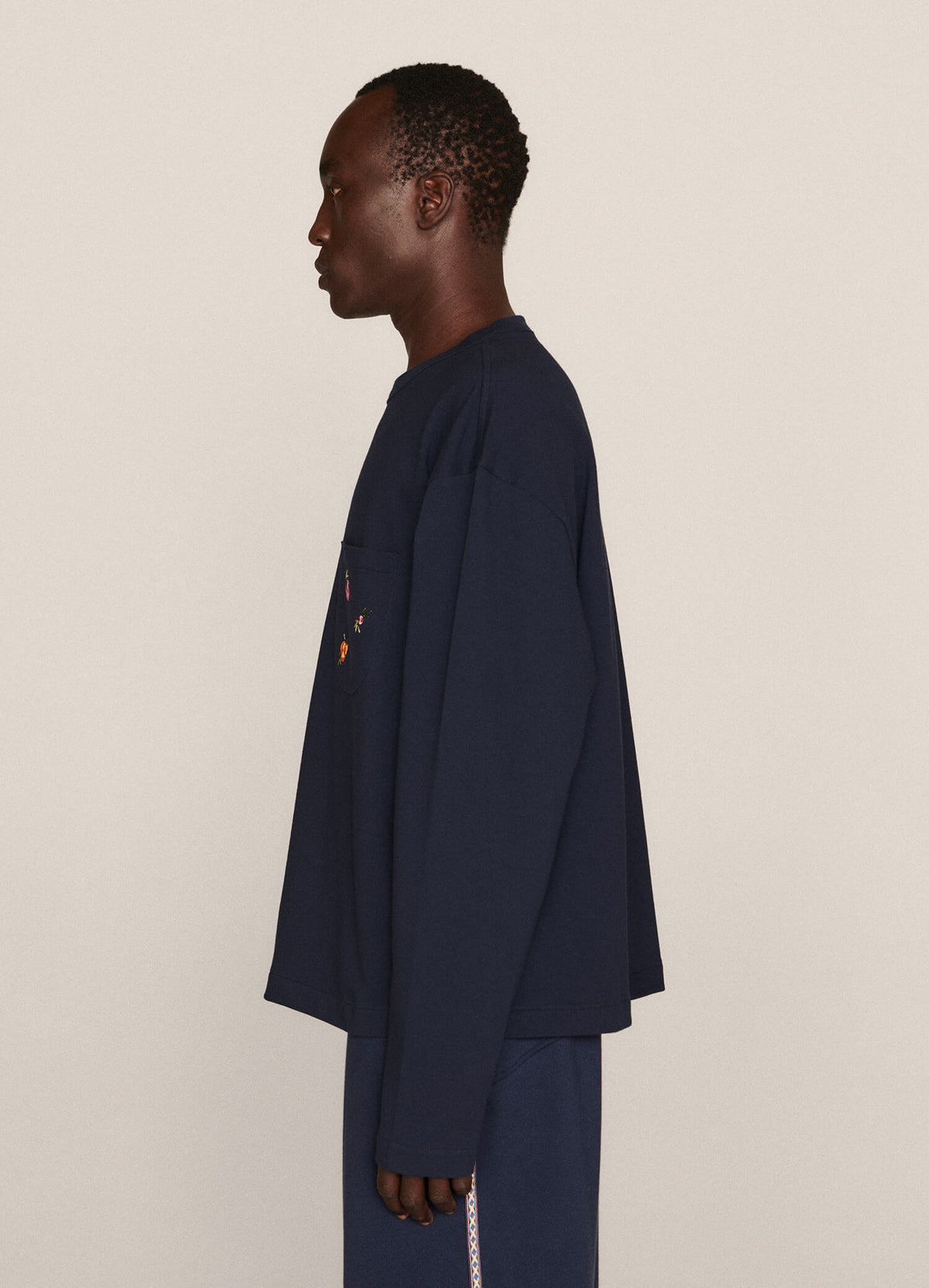 YMC Triple LS T-Shirt - Navy