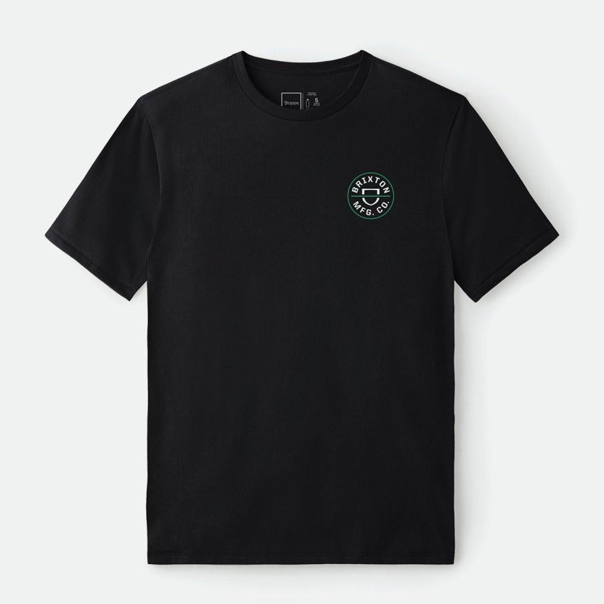 Brixton Crest Crossover T-Shirt - Black