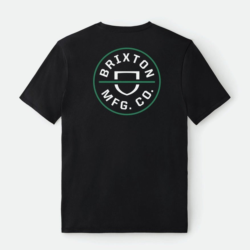 Brixton Crest Crossover T-Shirt - Black