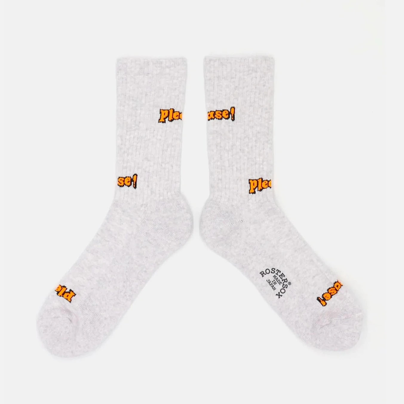 Rostersox Please Sock - Grey Marl / Orange